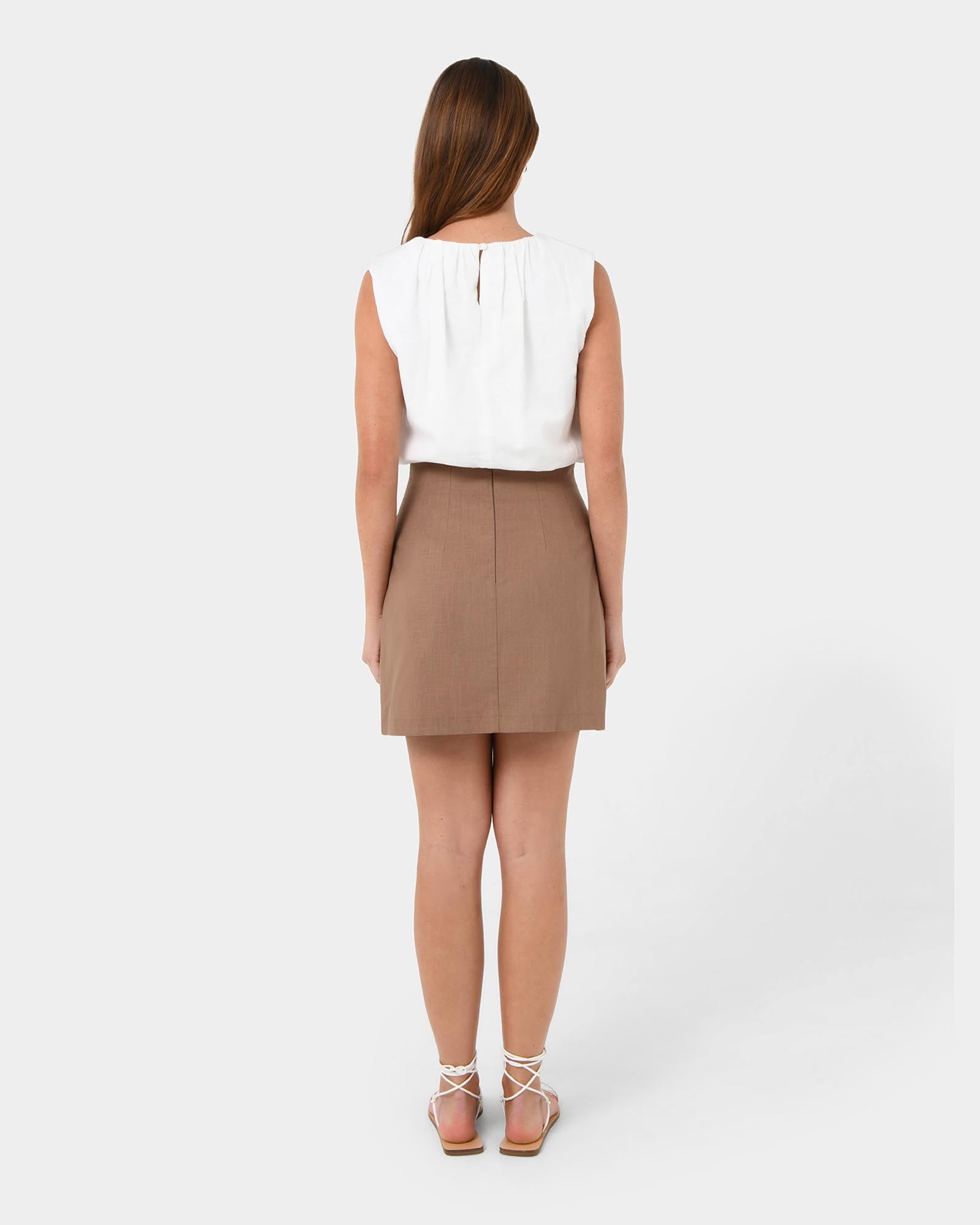 Nia Mini Linen Skirt