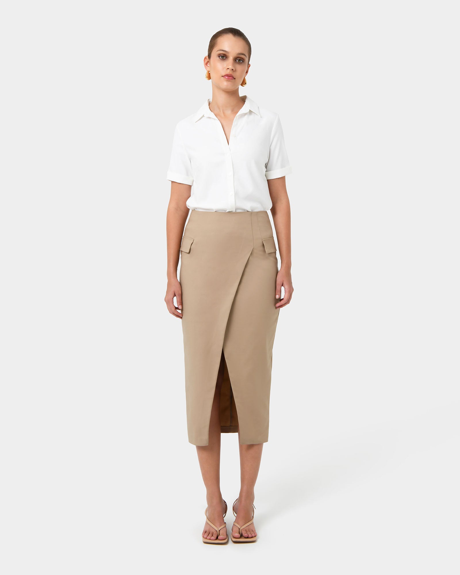 Abby Asymmetric Tailored Skirt