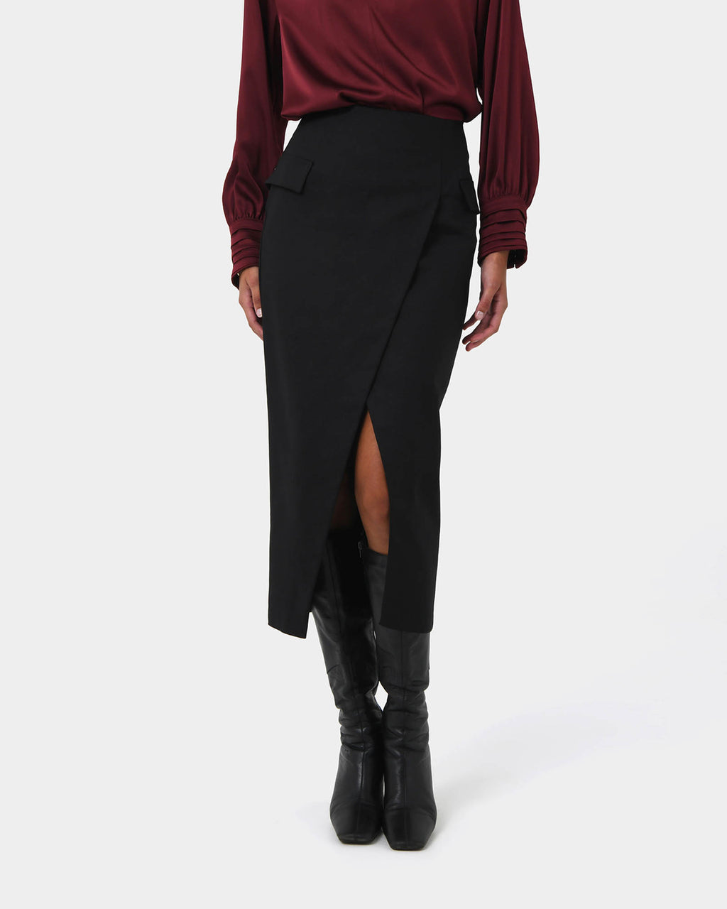 Abby Asymmetric Tailored Skirt