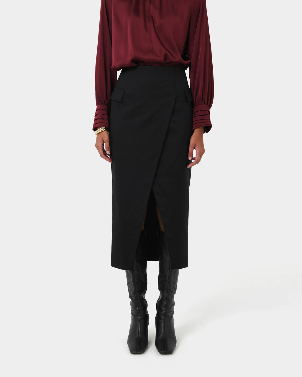 Abby Asymmetric Tailored Skirt
