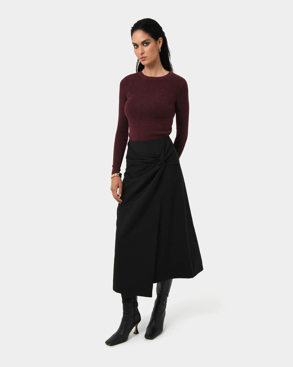 Amera Twist Midi Skirt