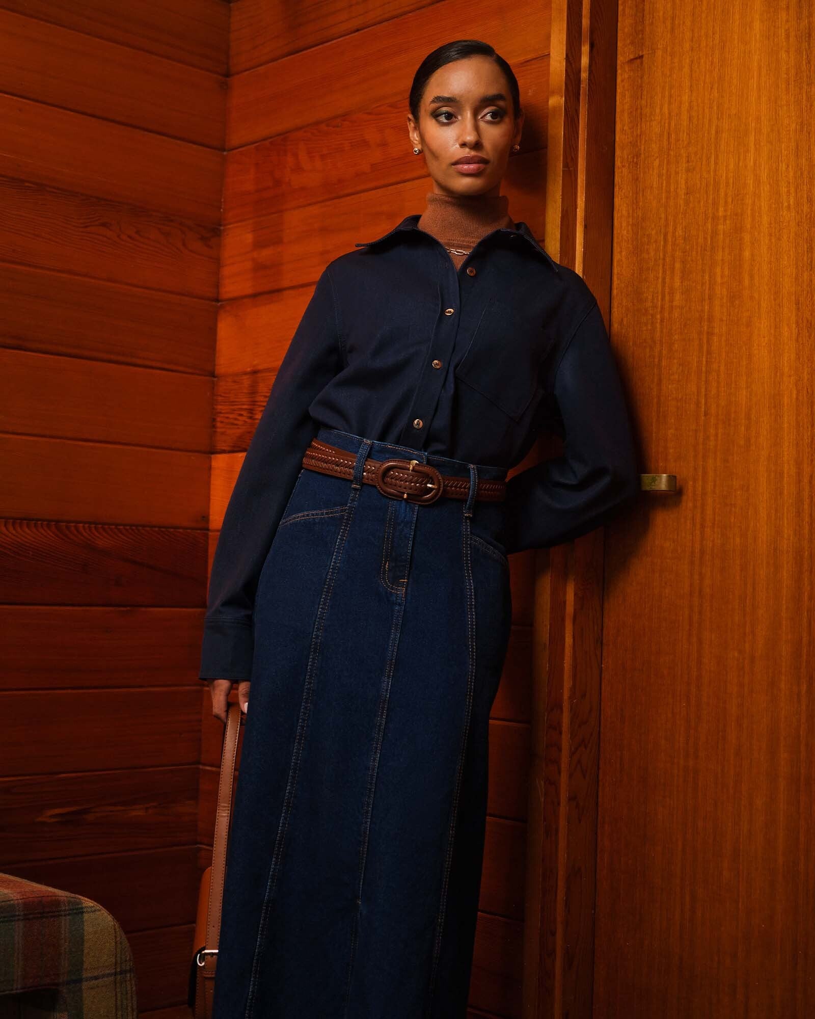 Carmen Panel Denim Skirt