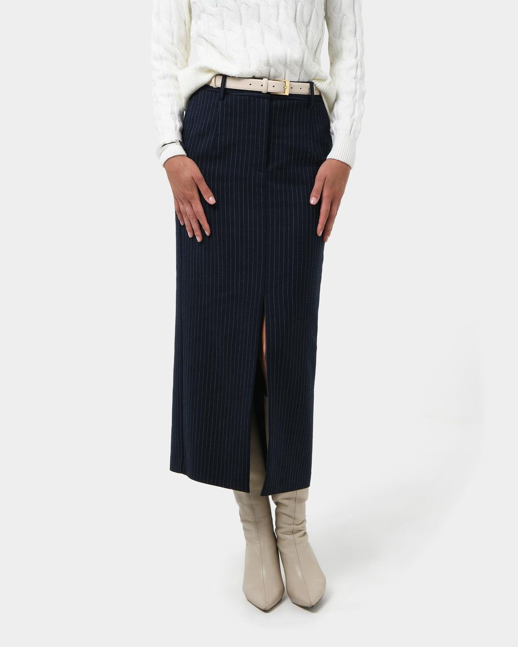 Zara Tailored Midi Skirt