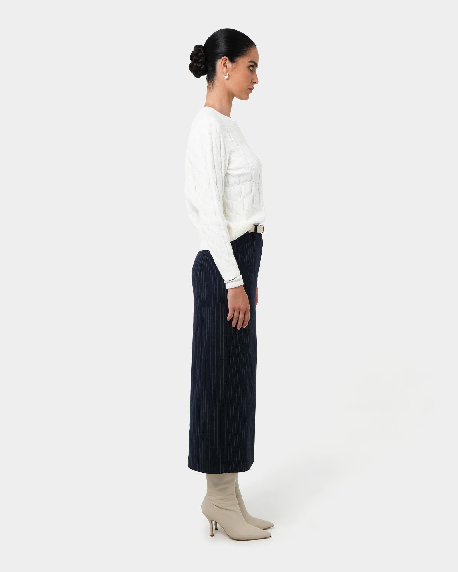 Zara Tailored Midi Skirt