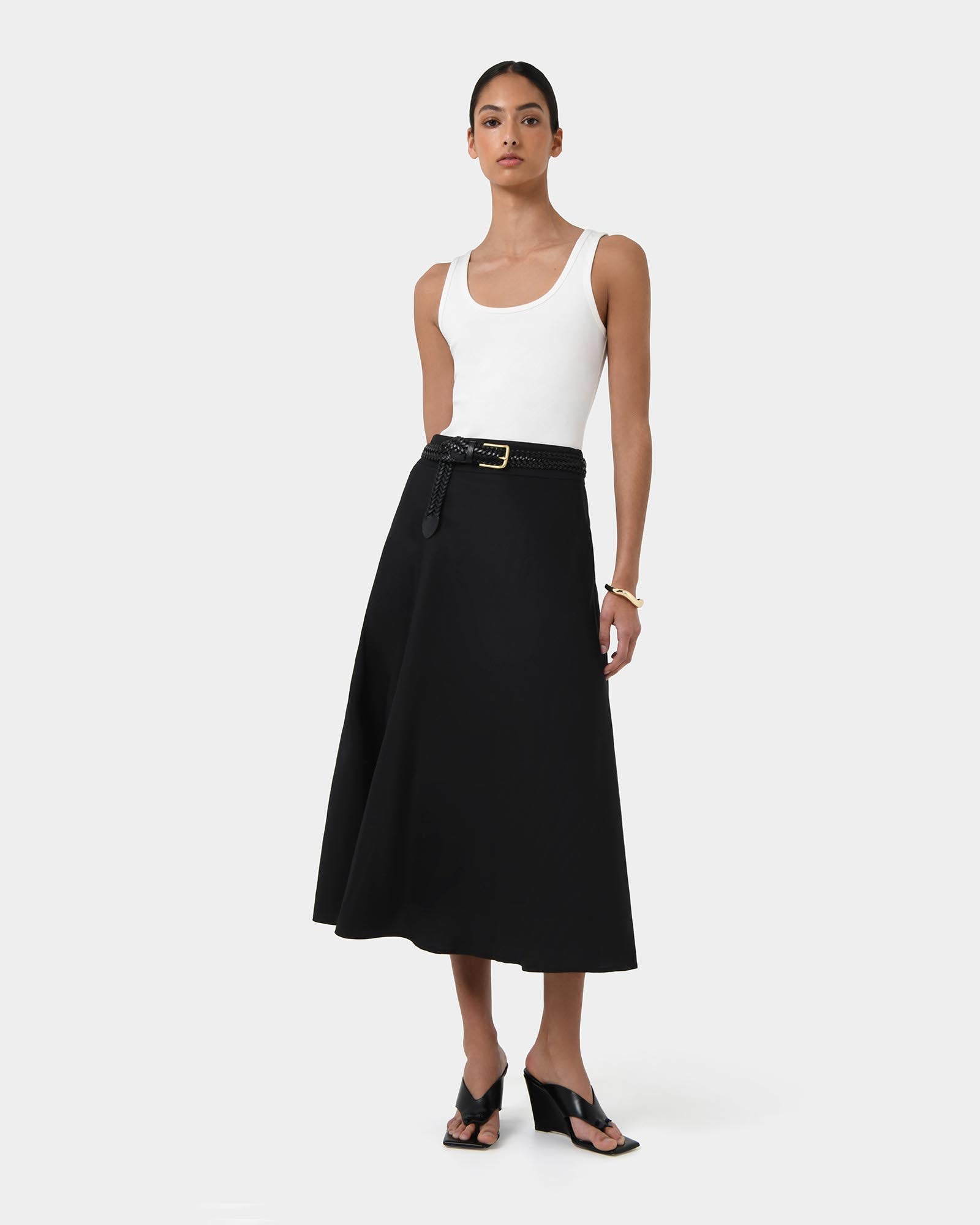 Aiya Bias Midi Skirt