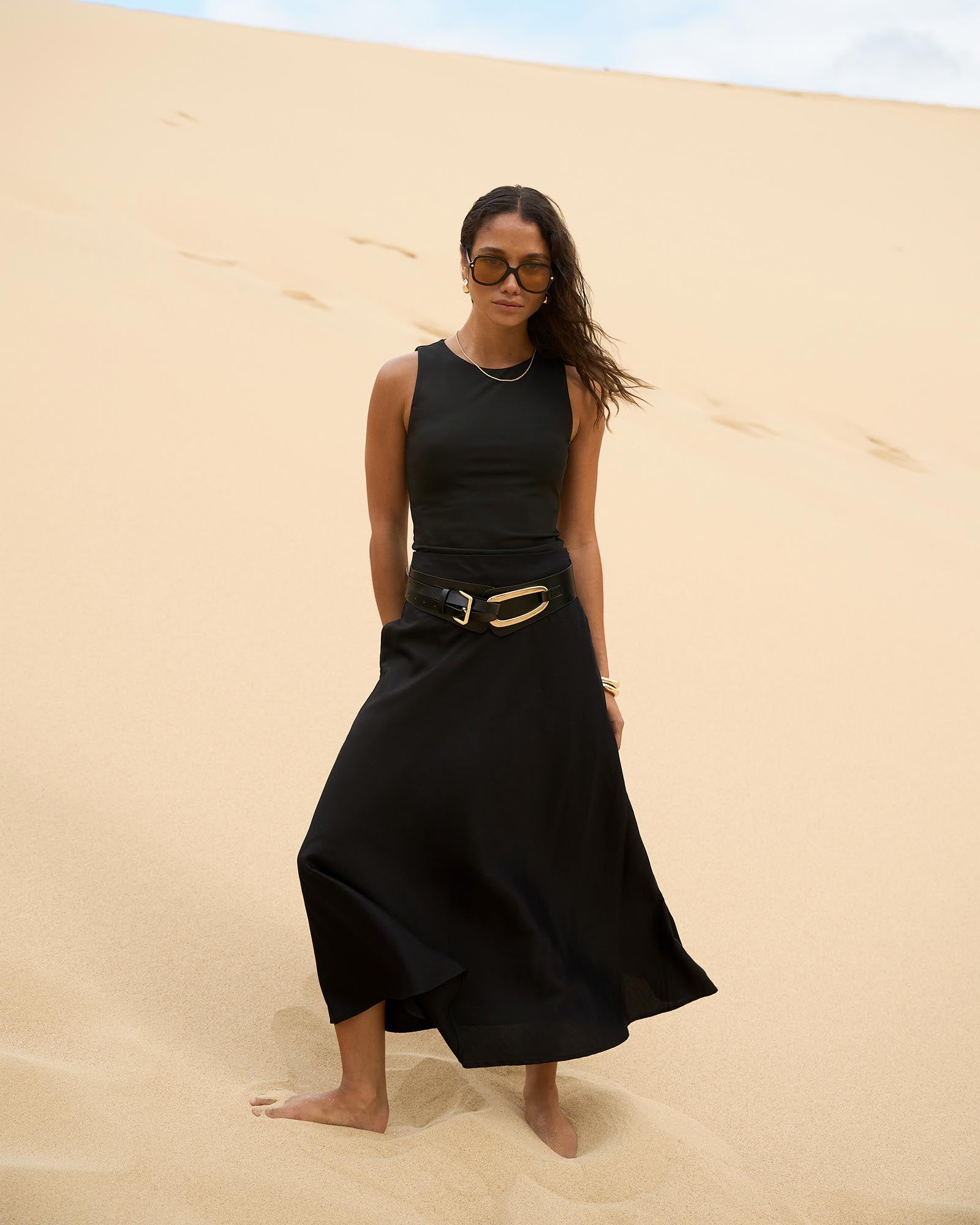 Aiya Bias Midi Skirt