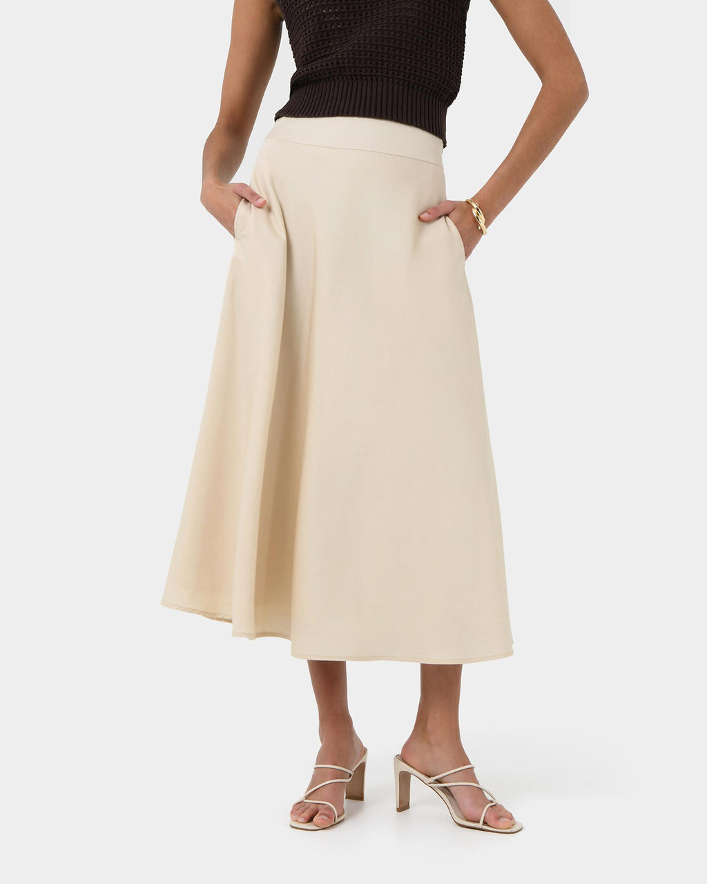 Aiya Bias Midi Skirt