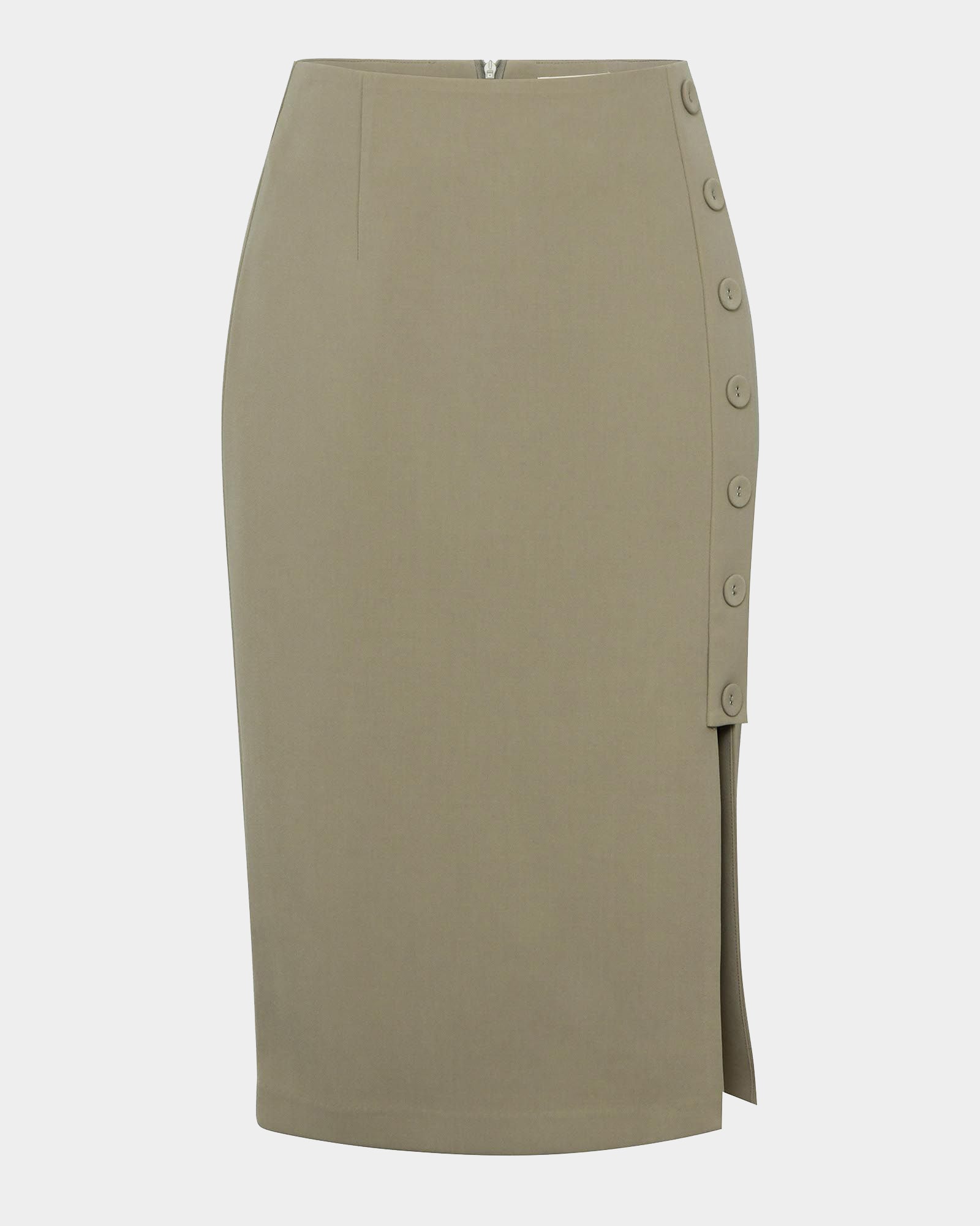 Ace Side Button Skirt