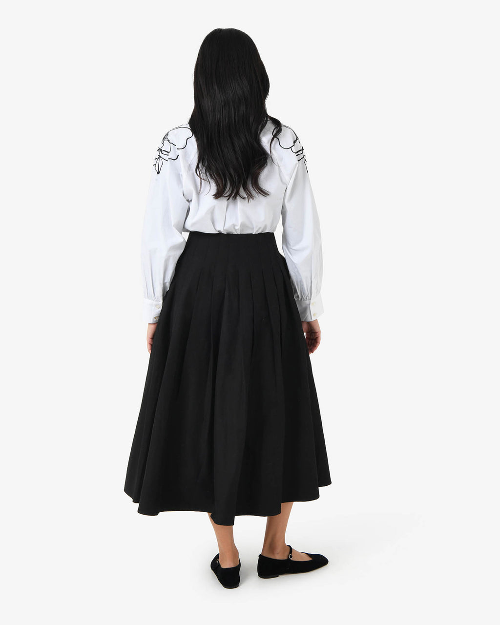 Heira Pleated Midi Skirt