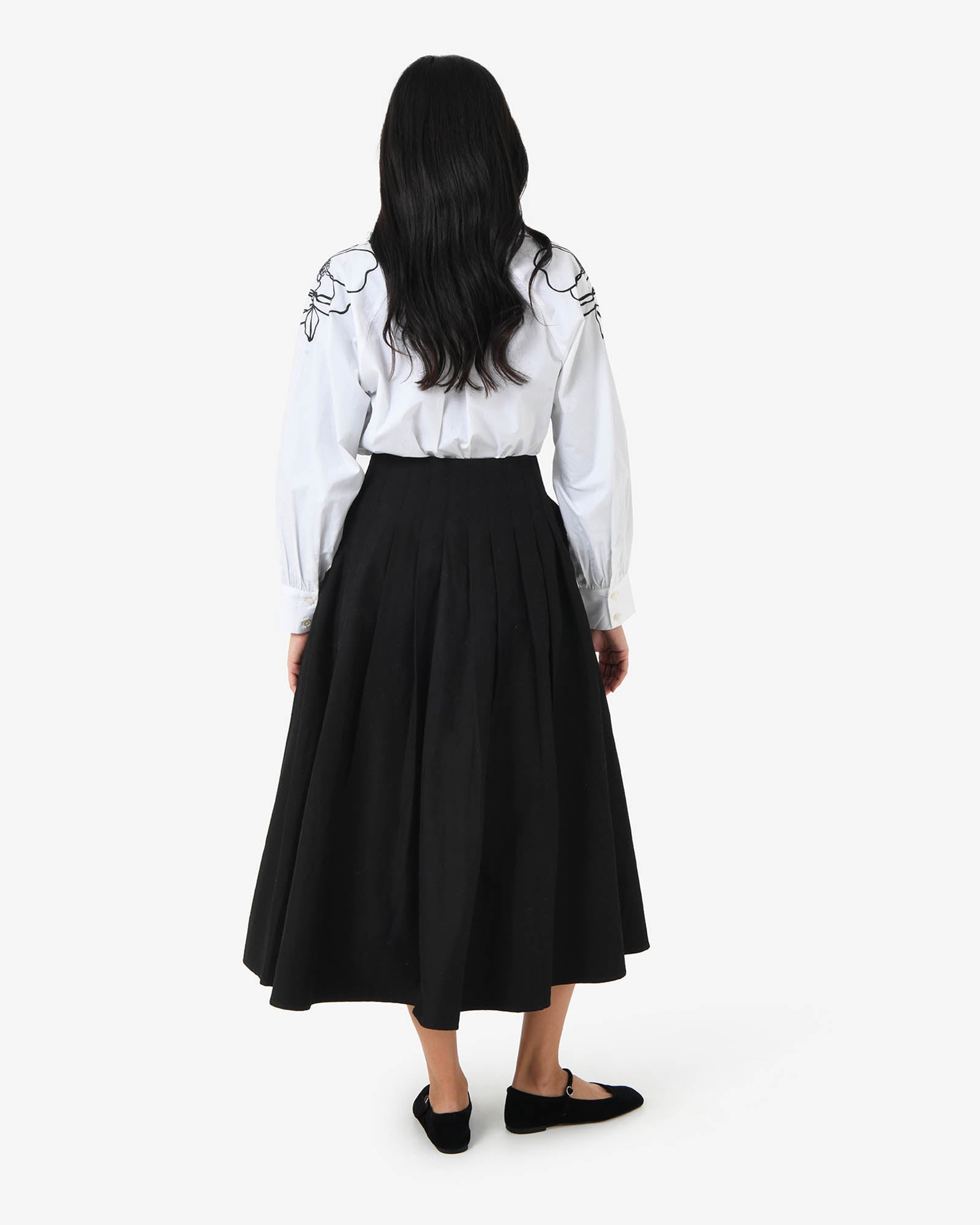 Heira Pleated Midi Skirt