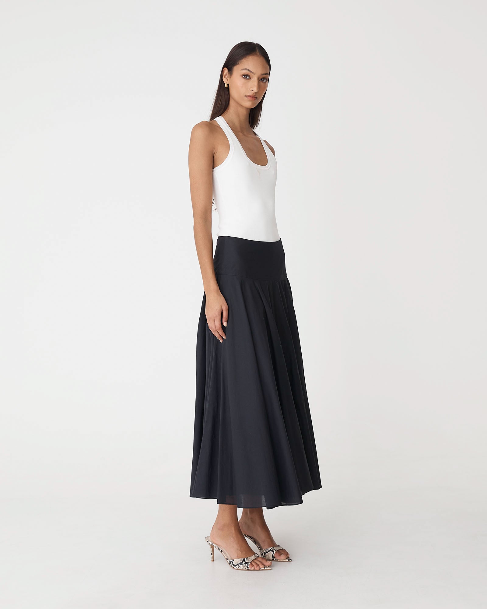 Deb Cotton Midi Full Skirt