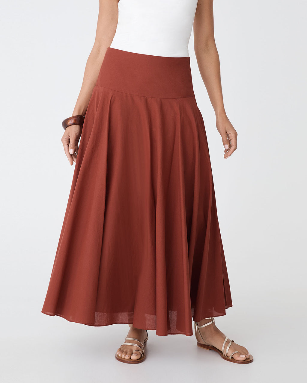 Deb Cotton Midi Full Skirt