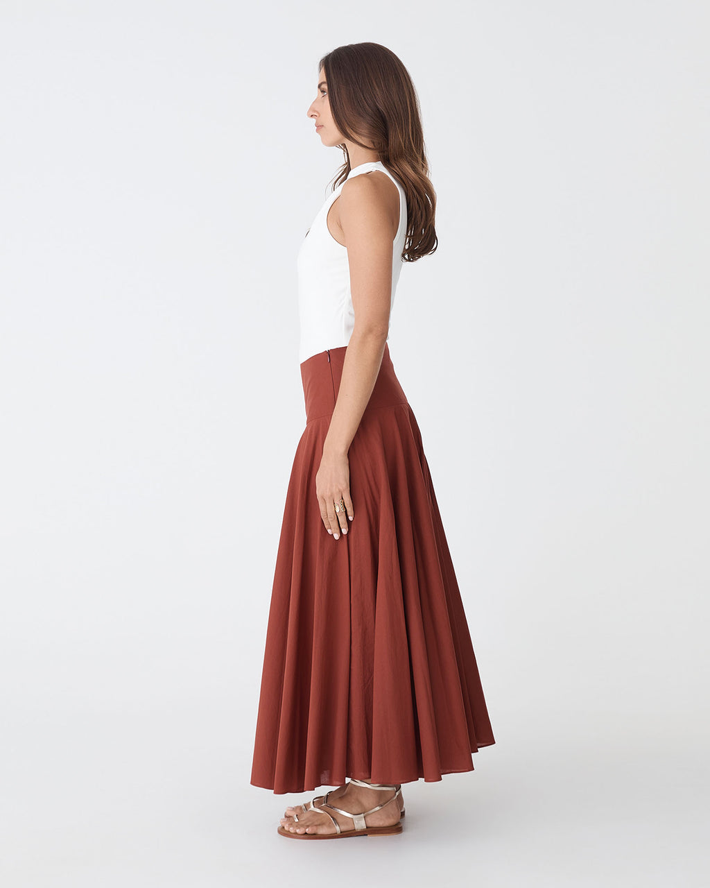 Deb Cotton Midi Full Skirt