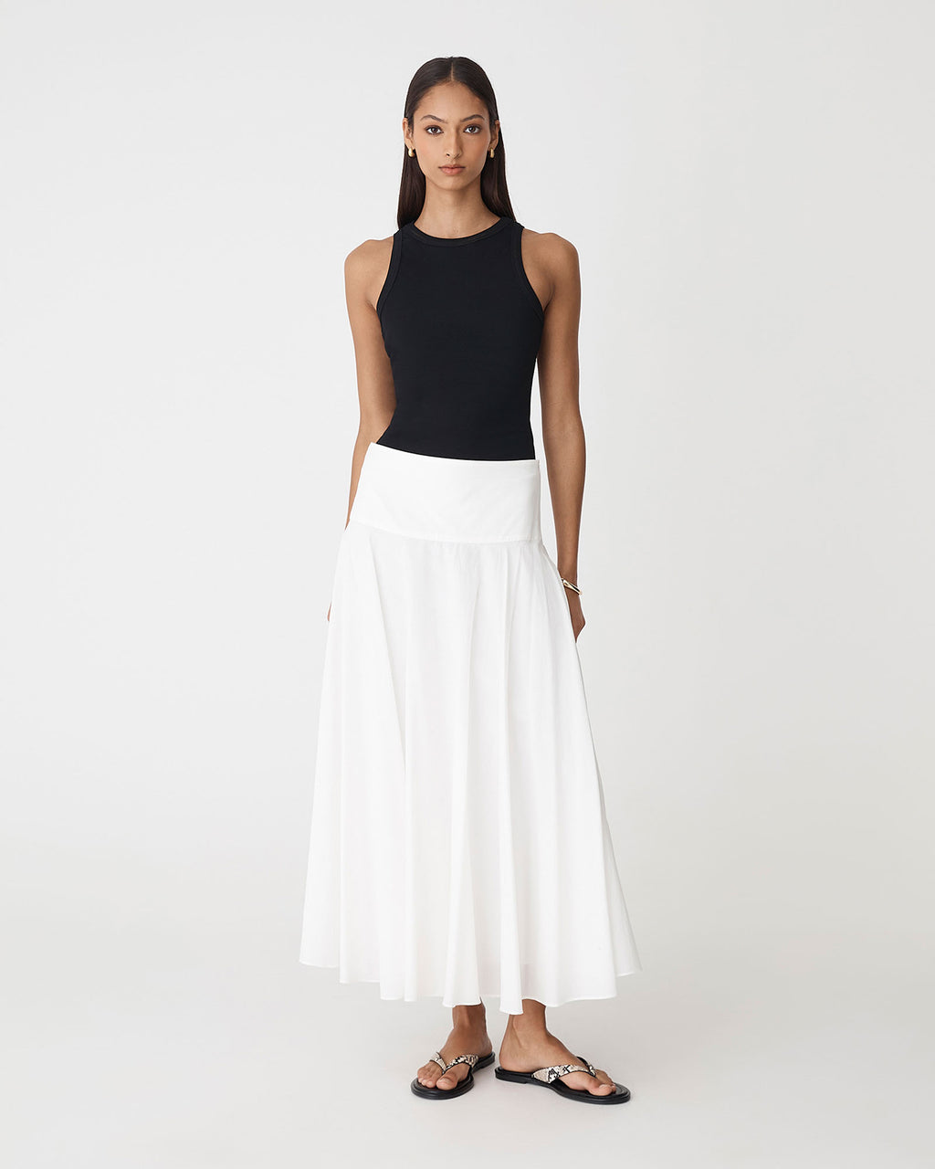 Deb Cotton Midi Full Skirt