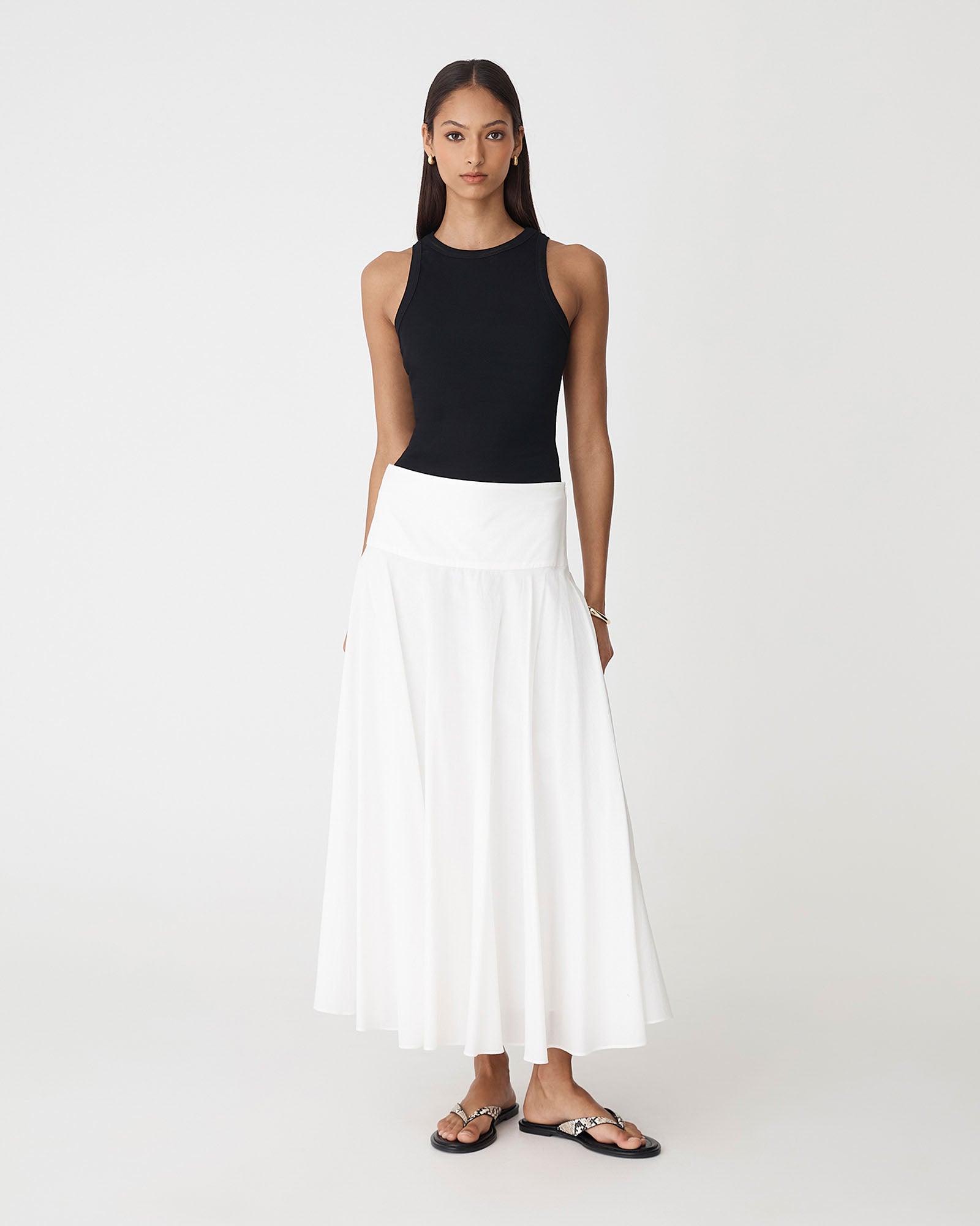 Deb Cotton Midi Full Skirt