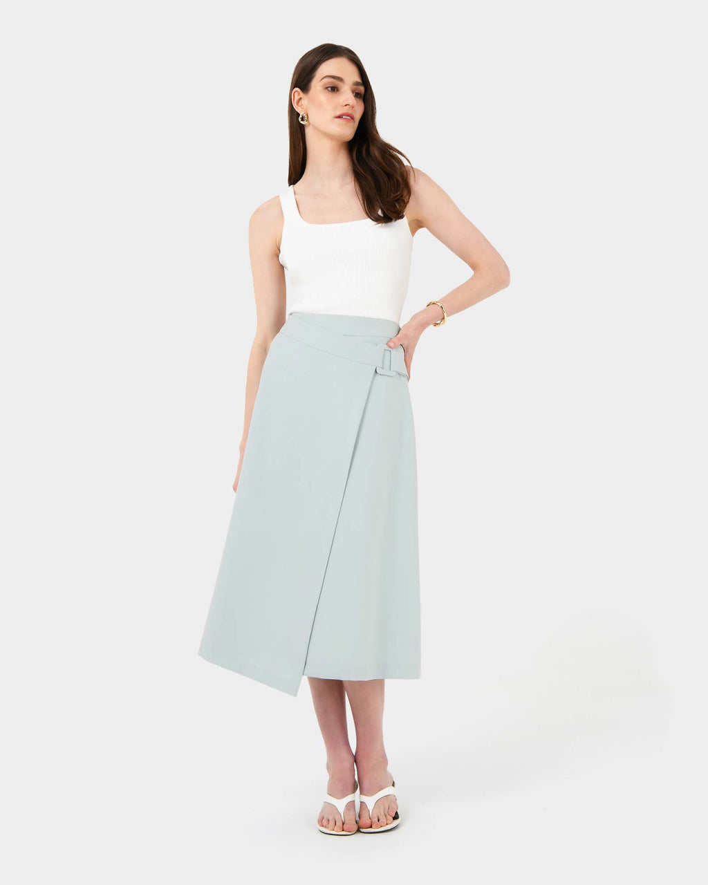 Sofia Wrap Midi Skirt