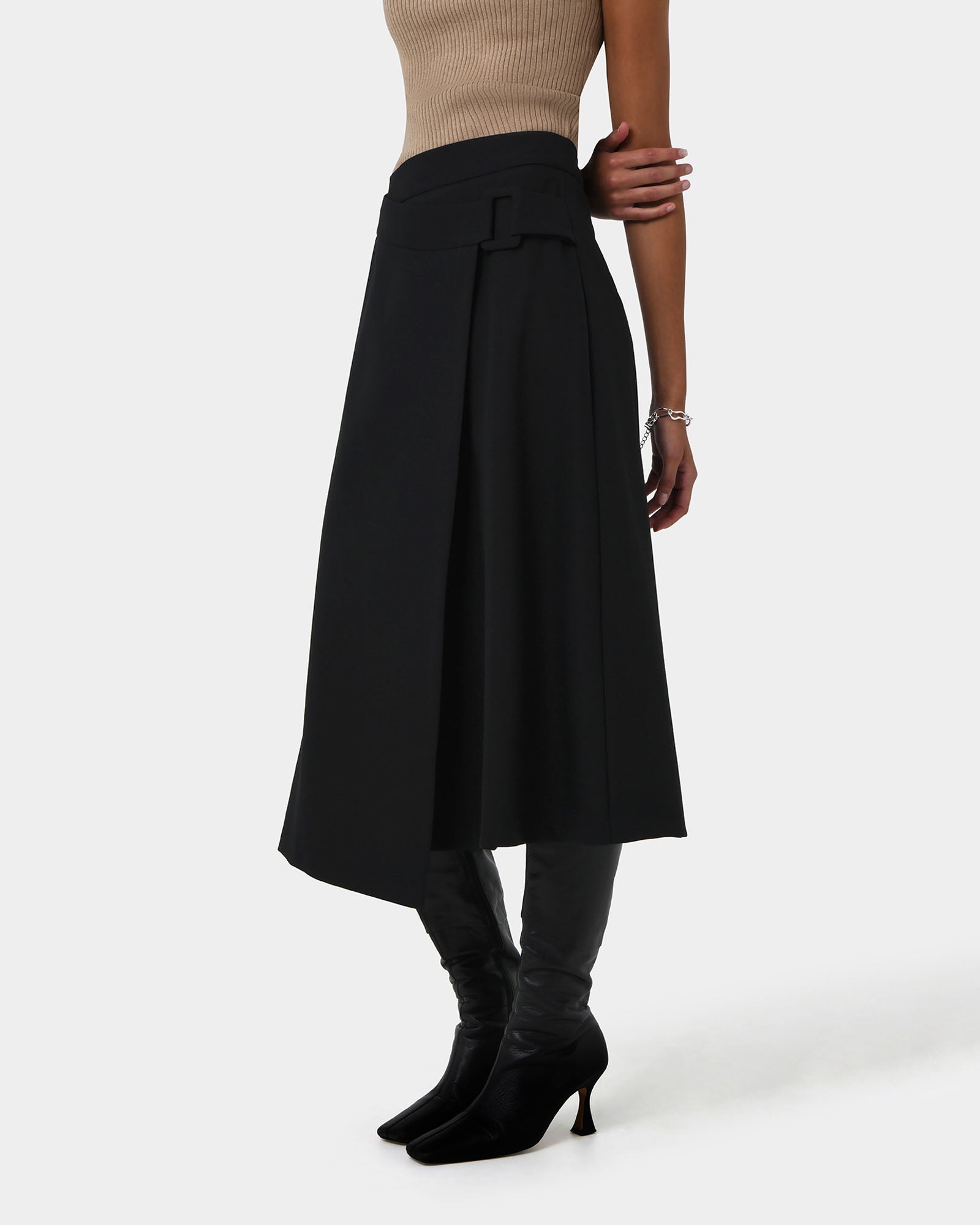 Sofia Wrap Midi Skirt