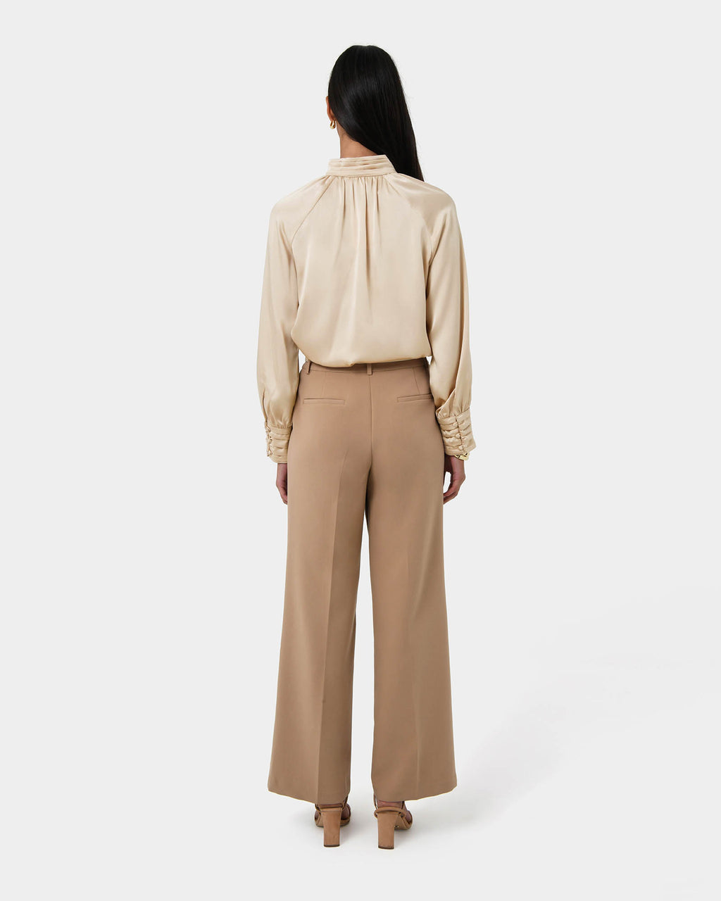 Anna Pleated Satin Blouse