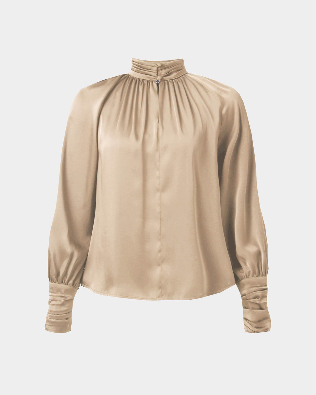 Anna Pleated Satin Blouse
