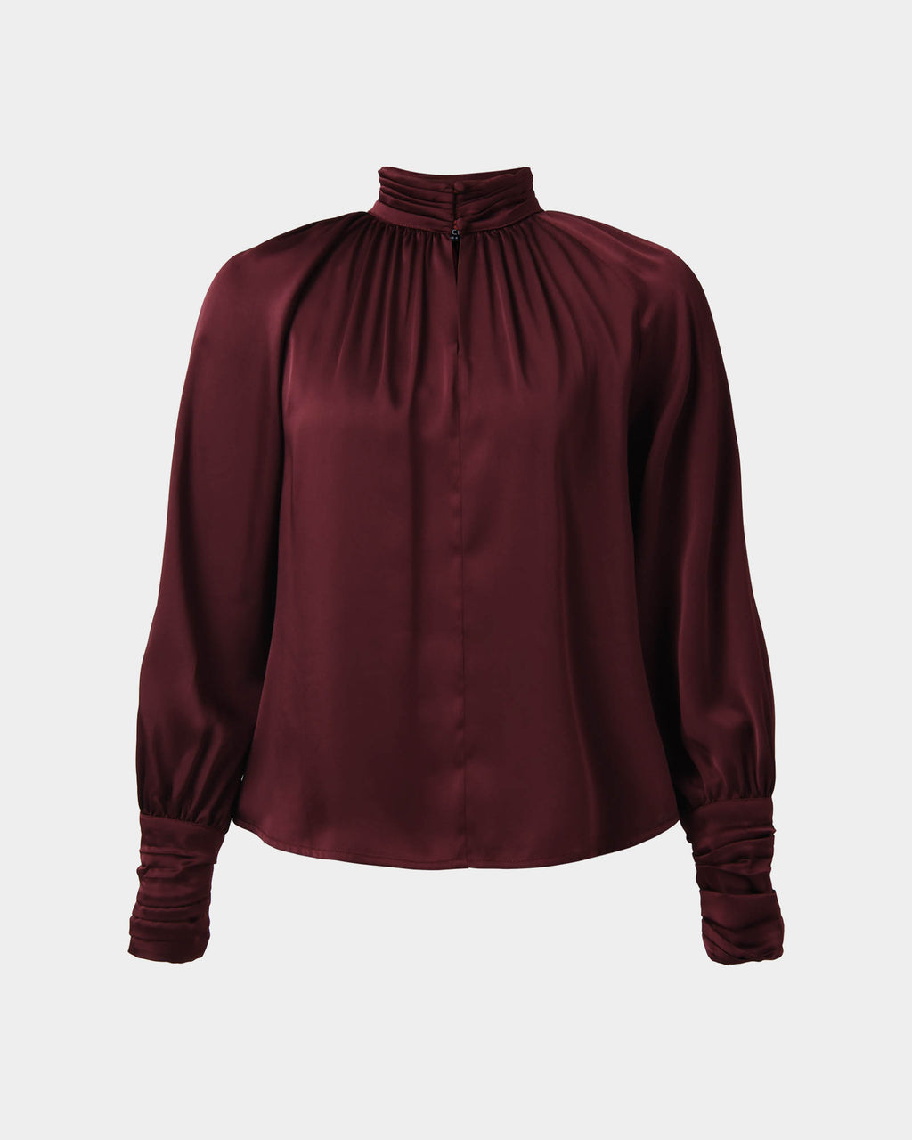 Anna Pleated Satin Blouse