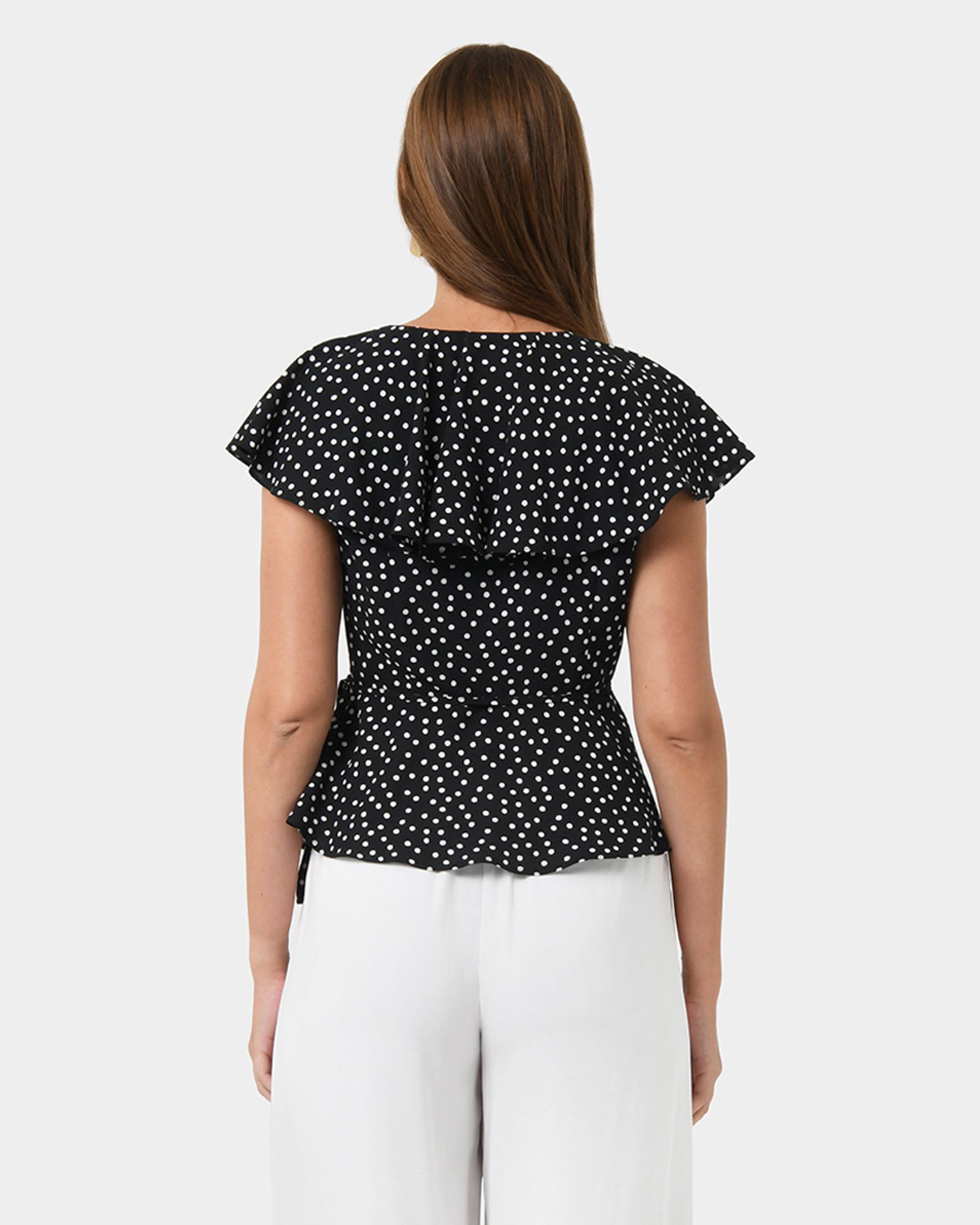 Jules Ruffle Wrap Blouse