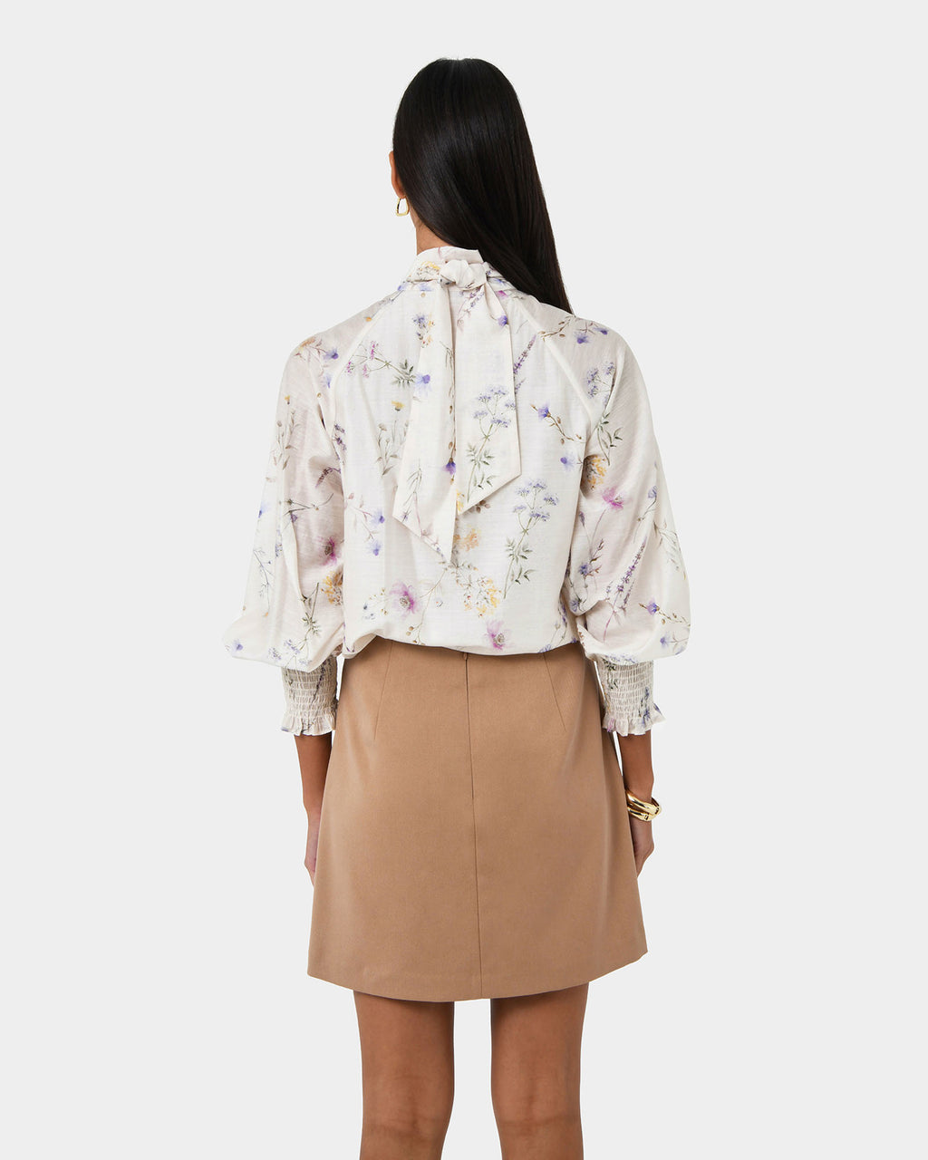 Aurae Floral Tie Blouse