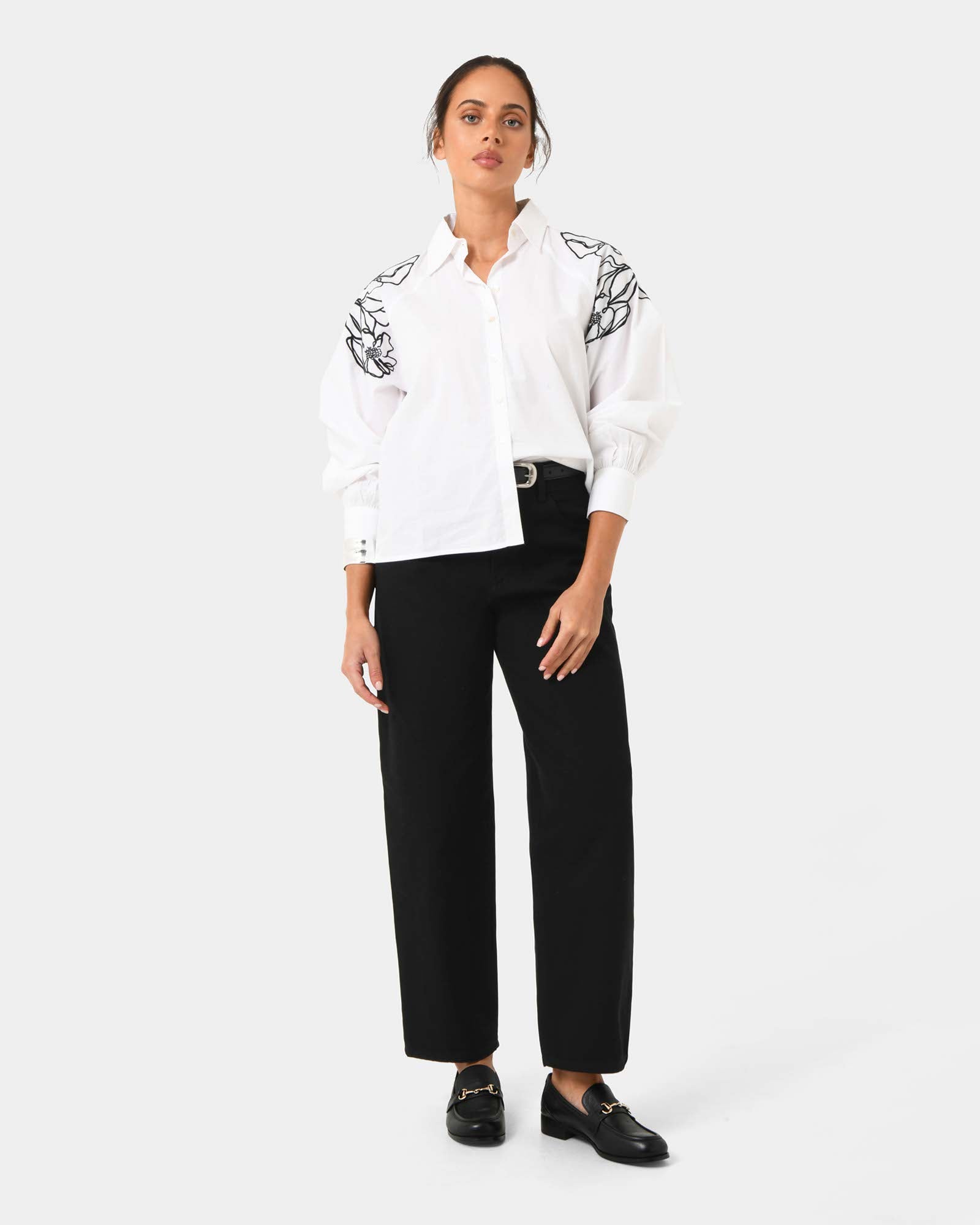 Maren Embroidered Cotton Shirt