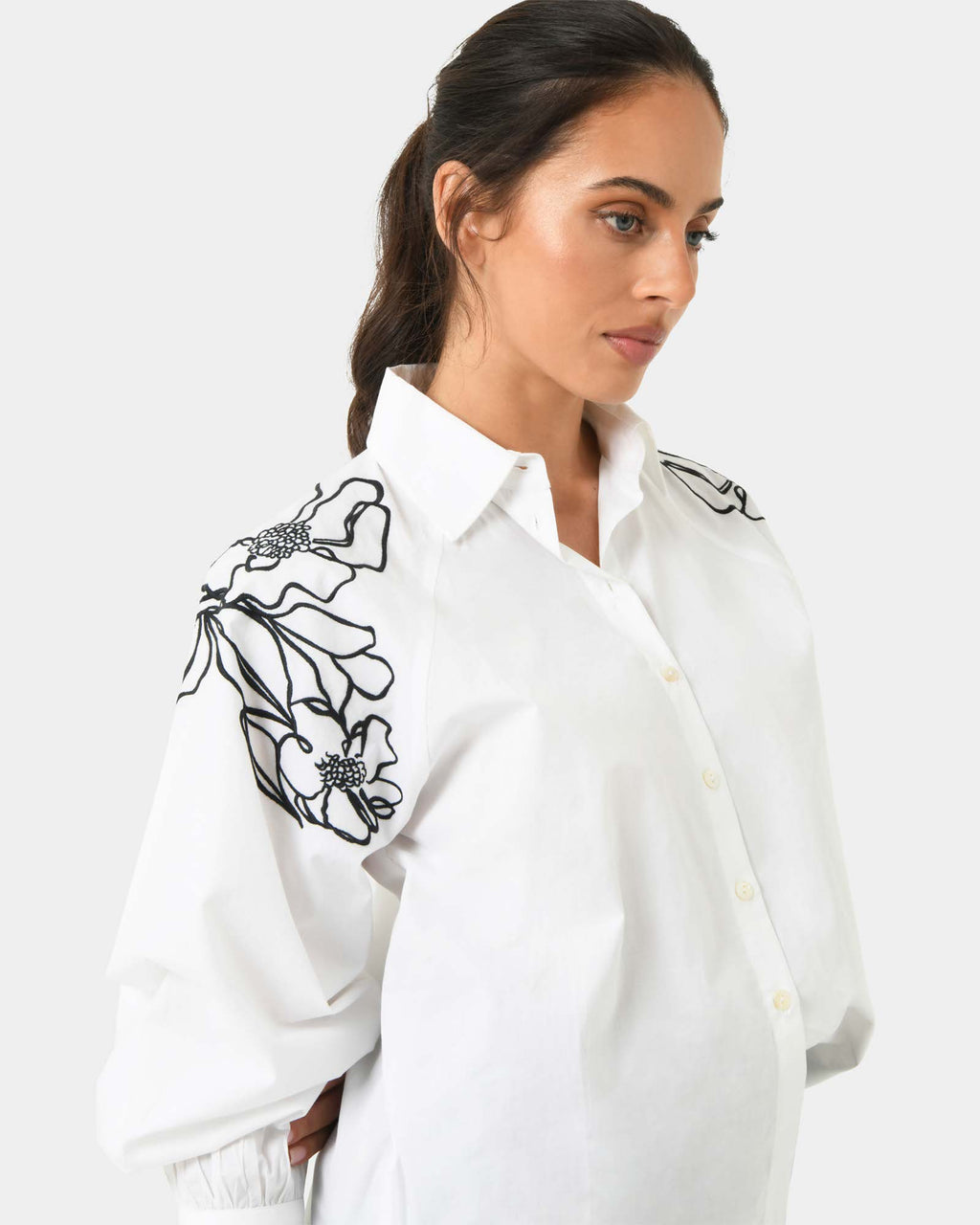 Maren Embroidered Cotton Shirt