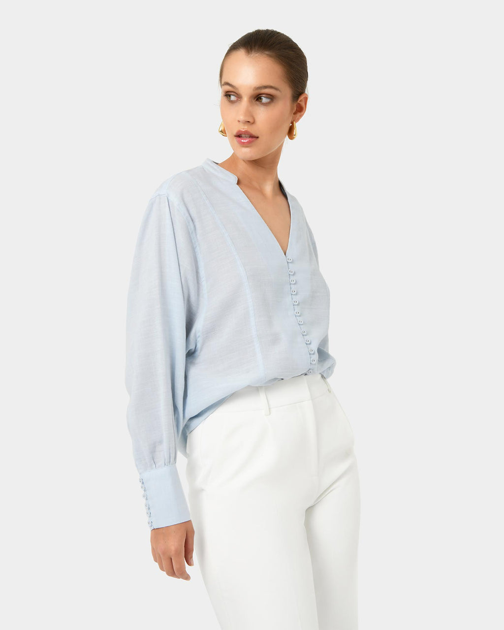 Helena Draped Sleeve Blouse