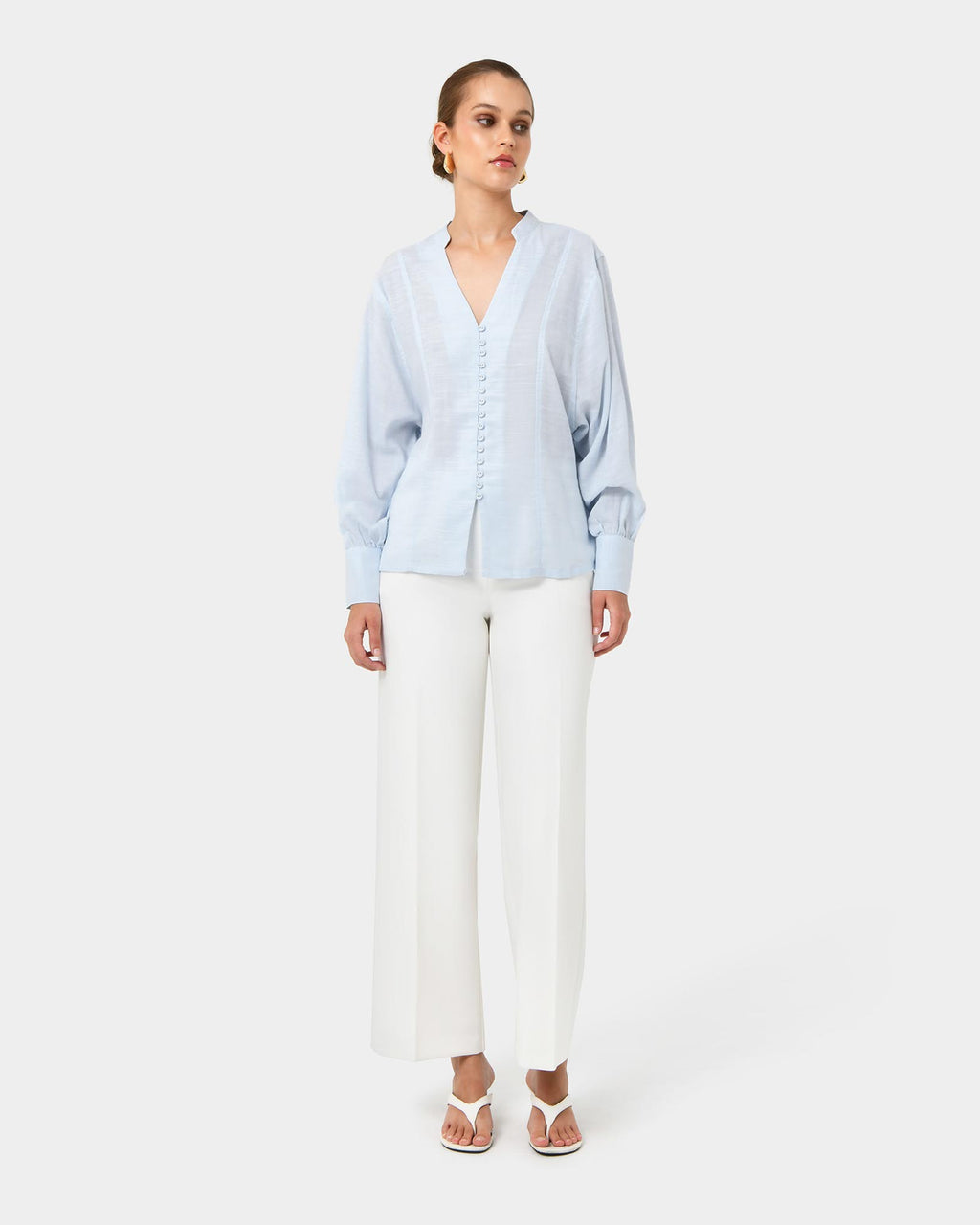 Helena Draped Sleeve Blouse