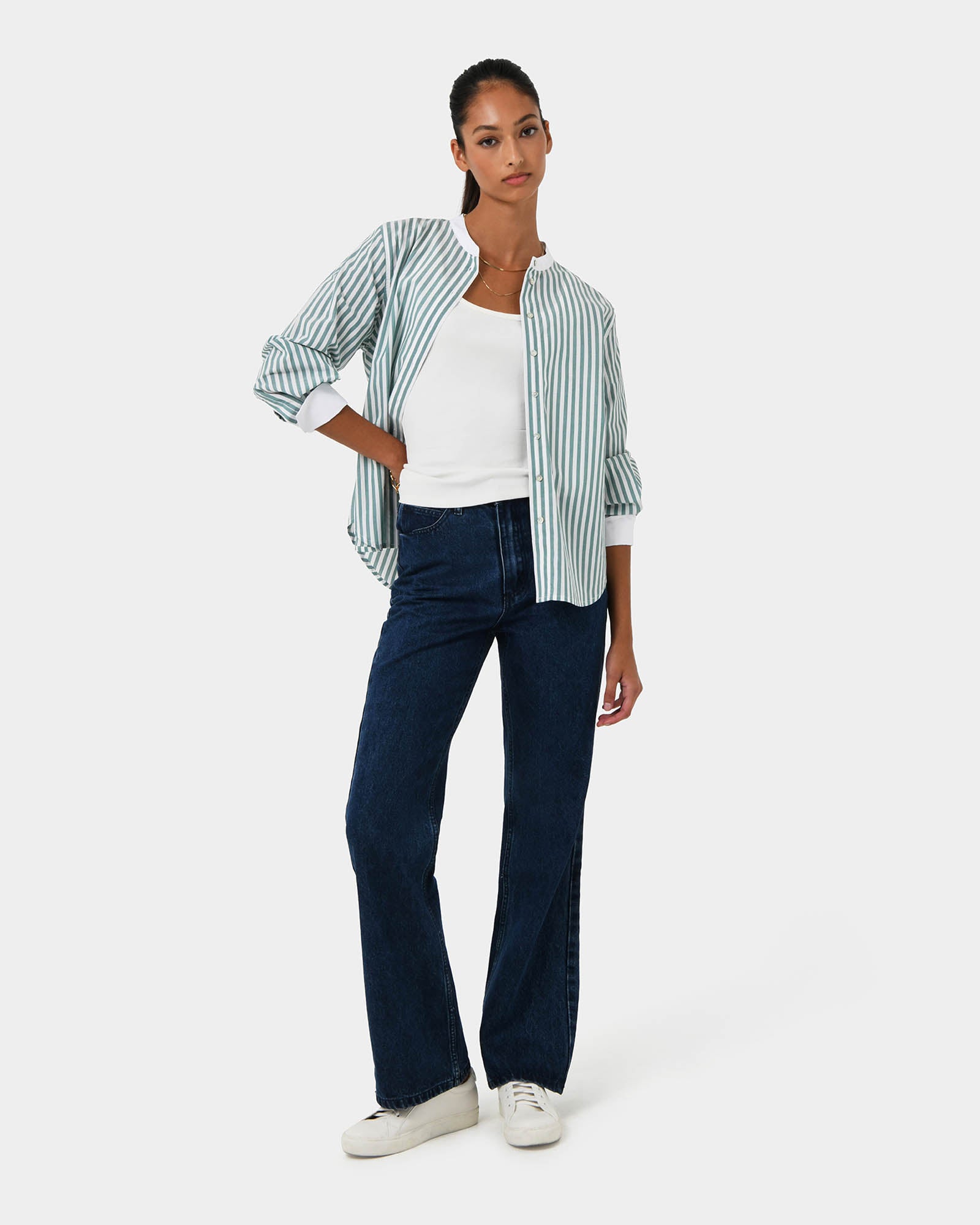 Melie Cotton Stripe Shirt