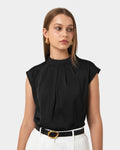 Kiar Pleated Satin Top