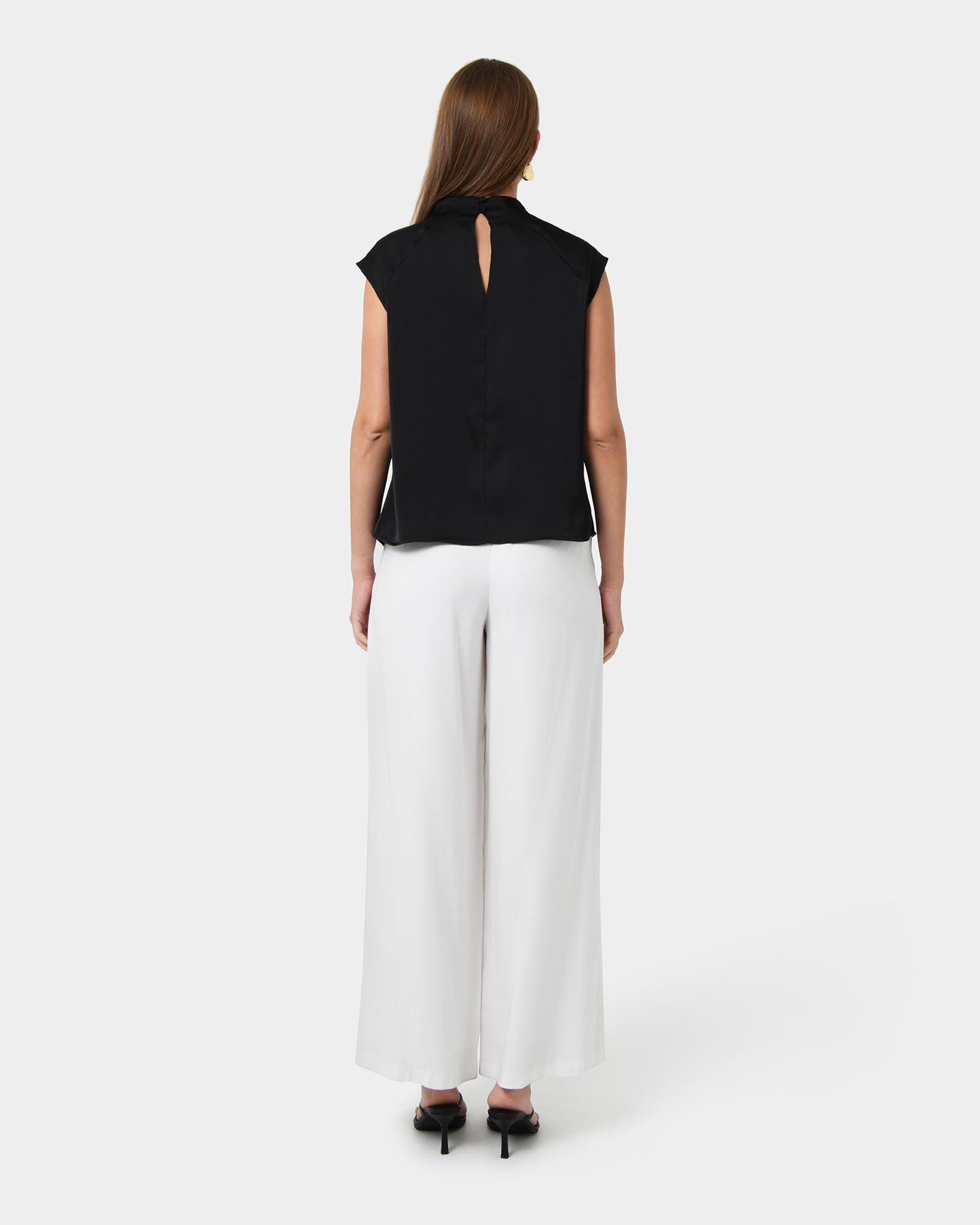 Kiar Pleated Satin Top