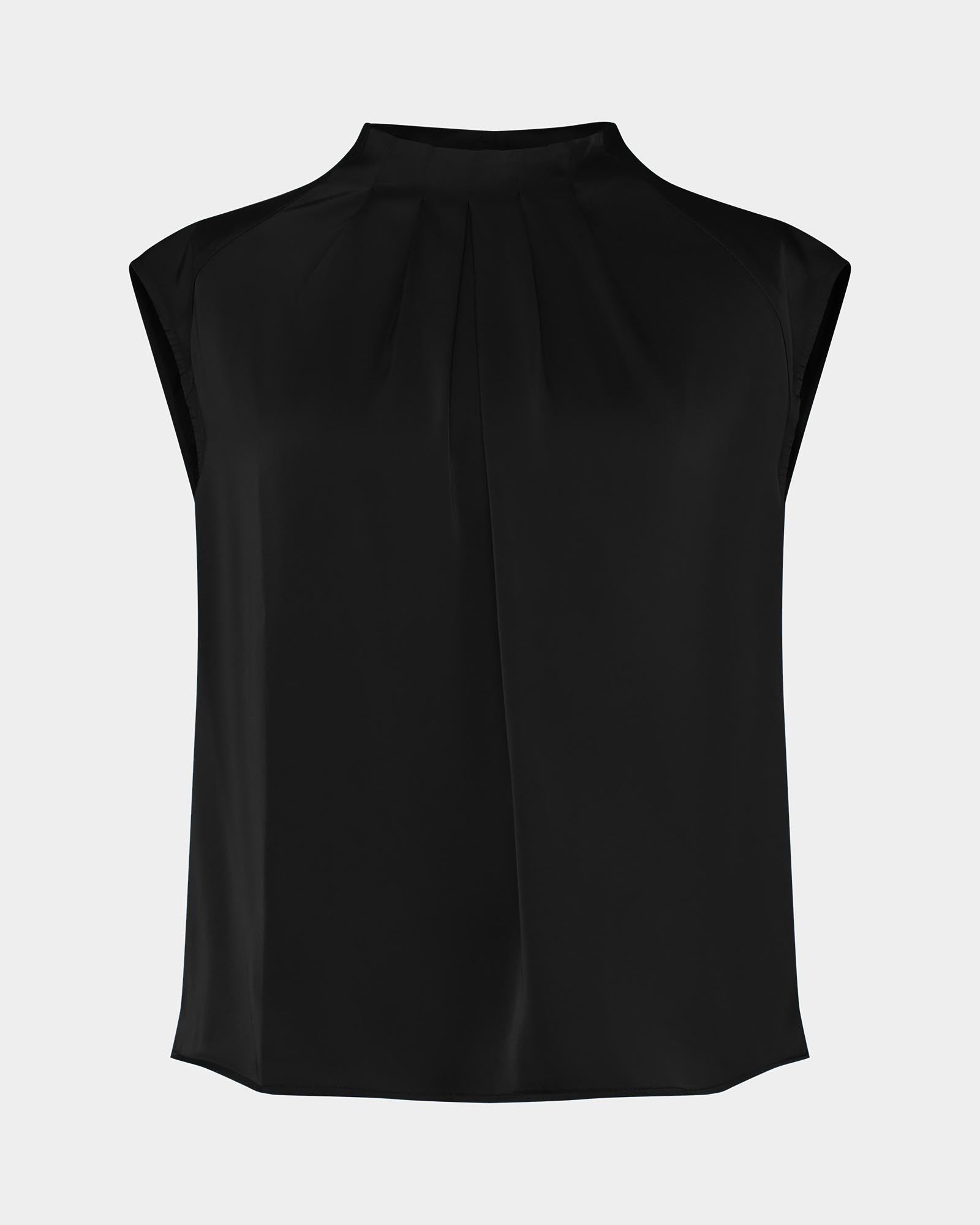 Kiar Pleated Satin Top
