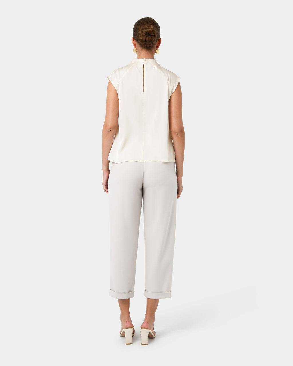 Kiar Pleated Satin Top