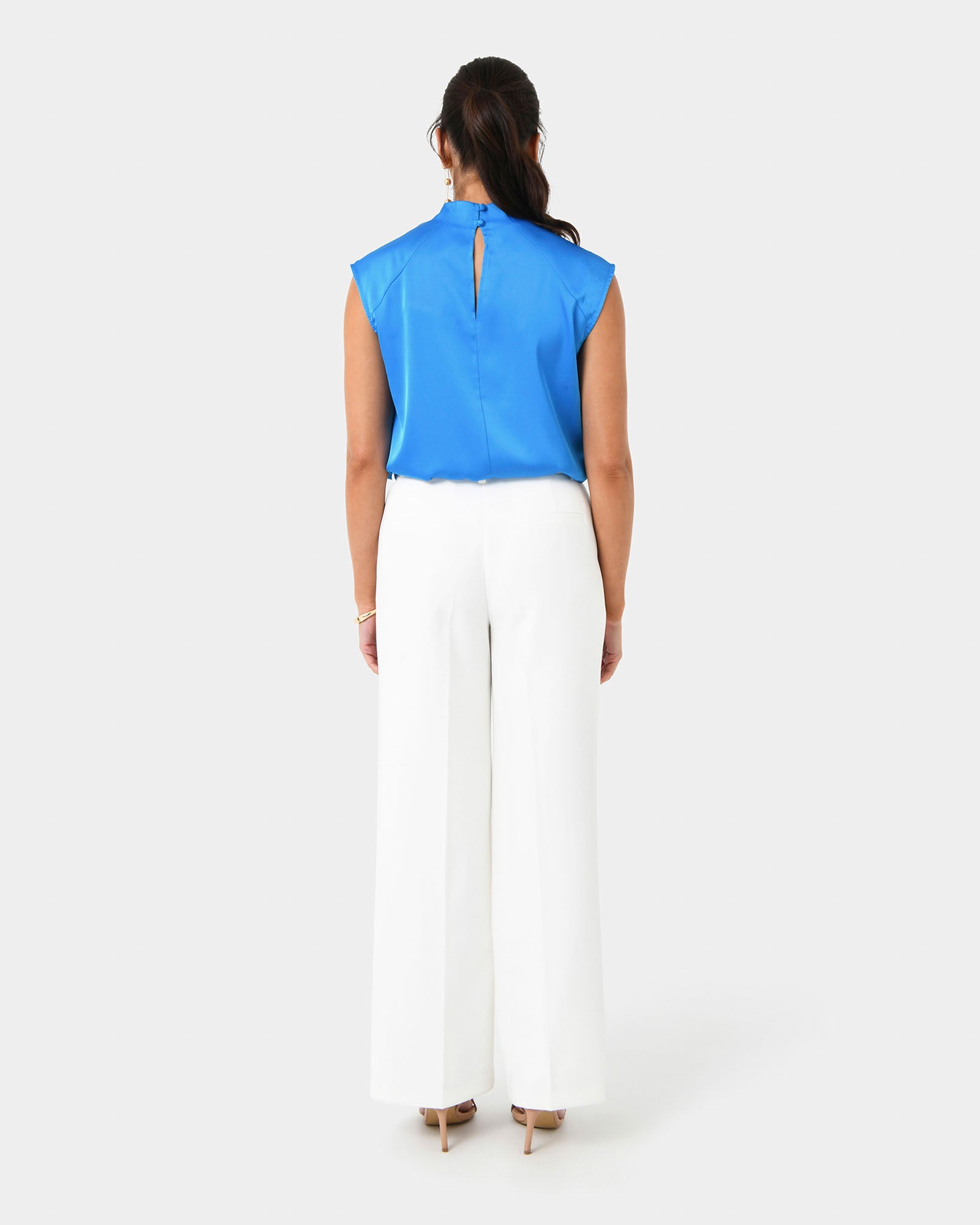 Kiar Pleated Satin Top