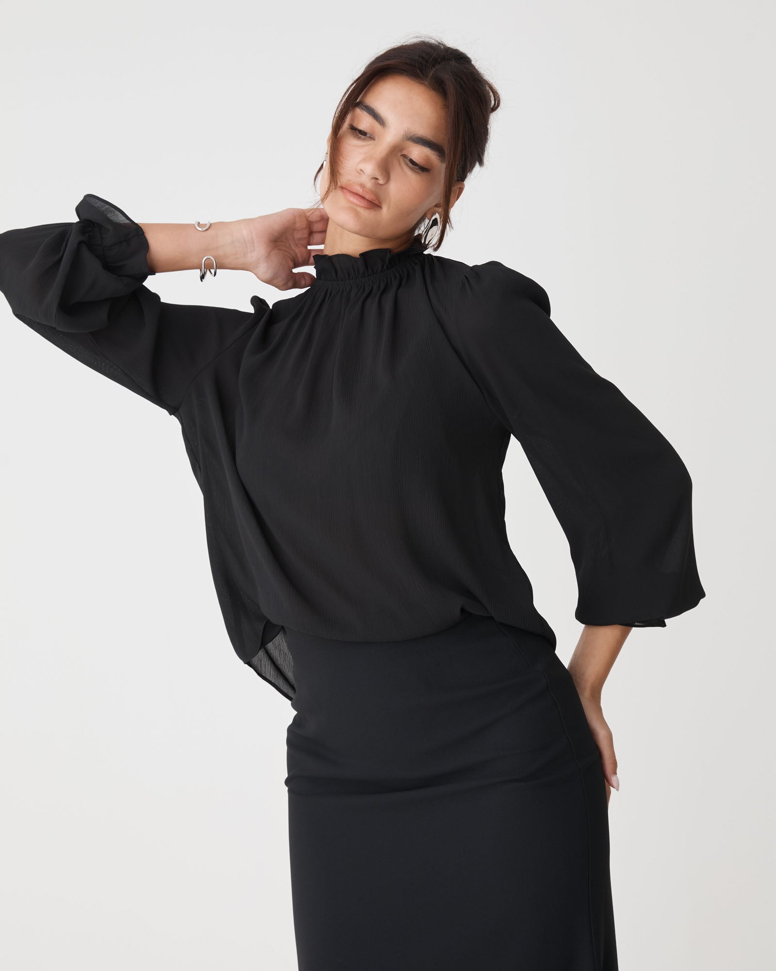 Hailey Frill Neck Blouse