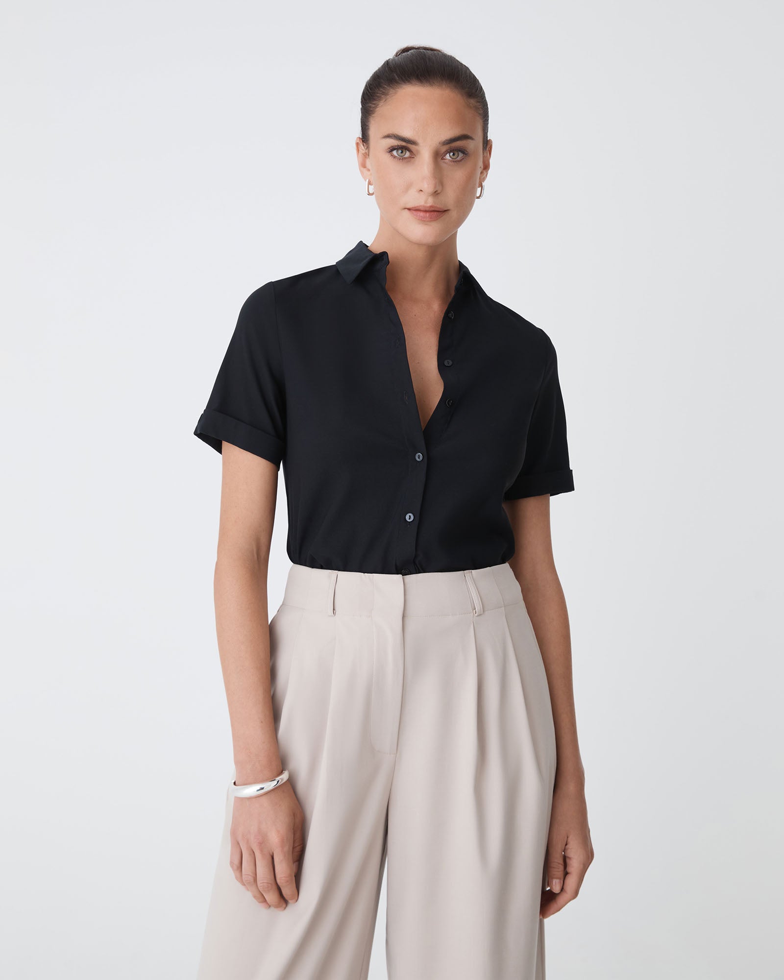 Morgan Short Sleeve Cuff Shirt