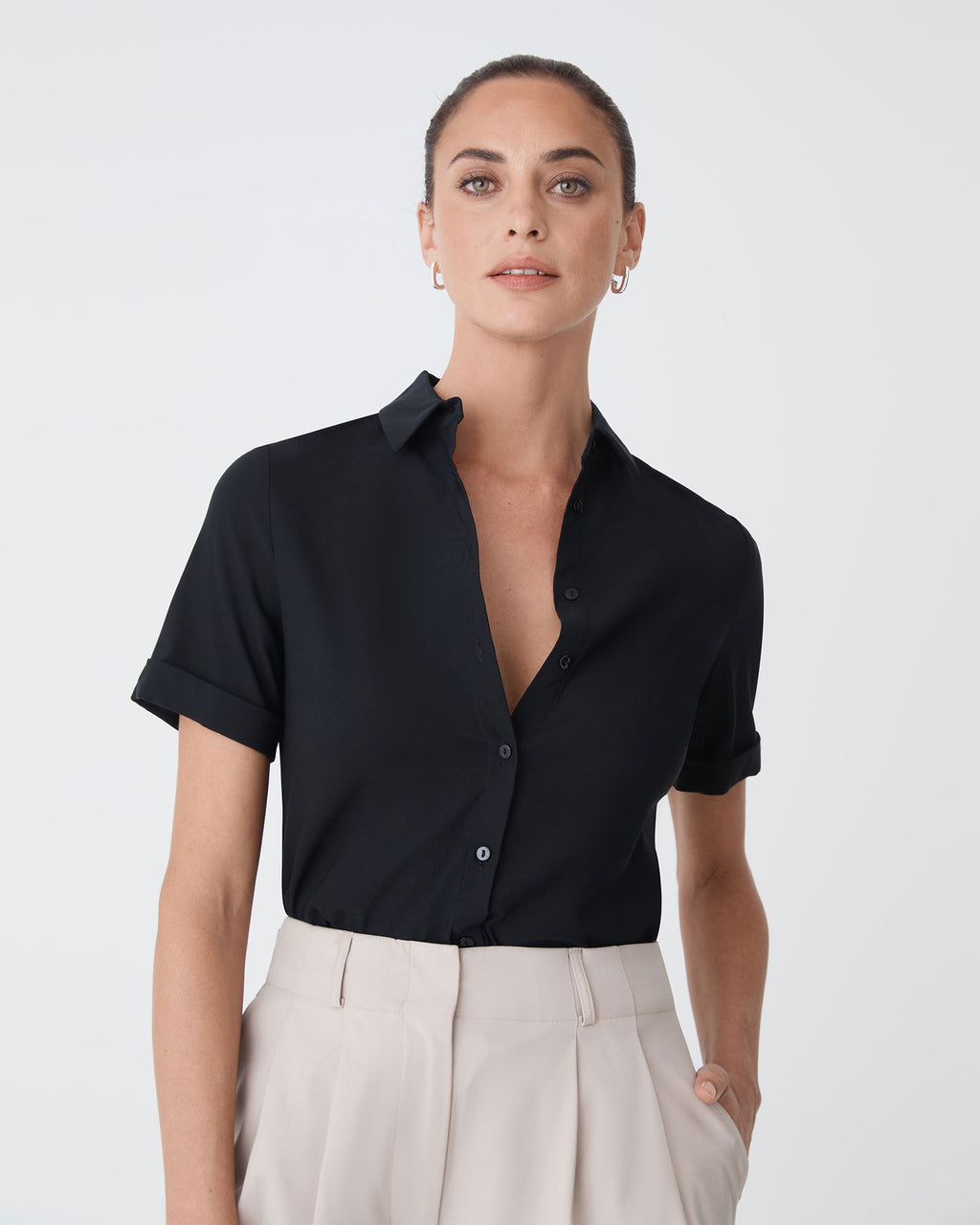 Morgan Short Sleeve Cuff Shirt