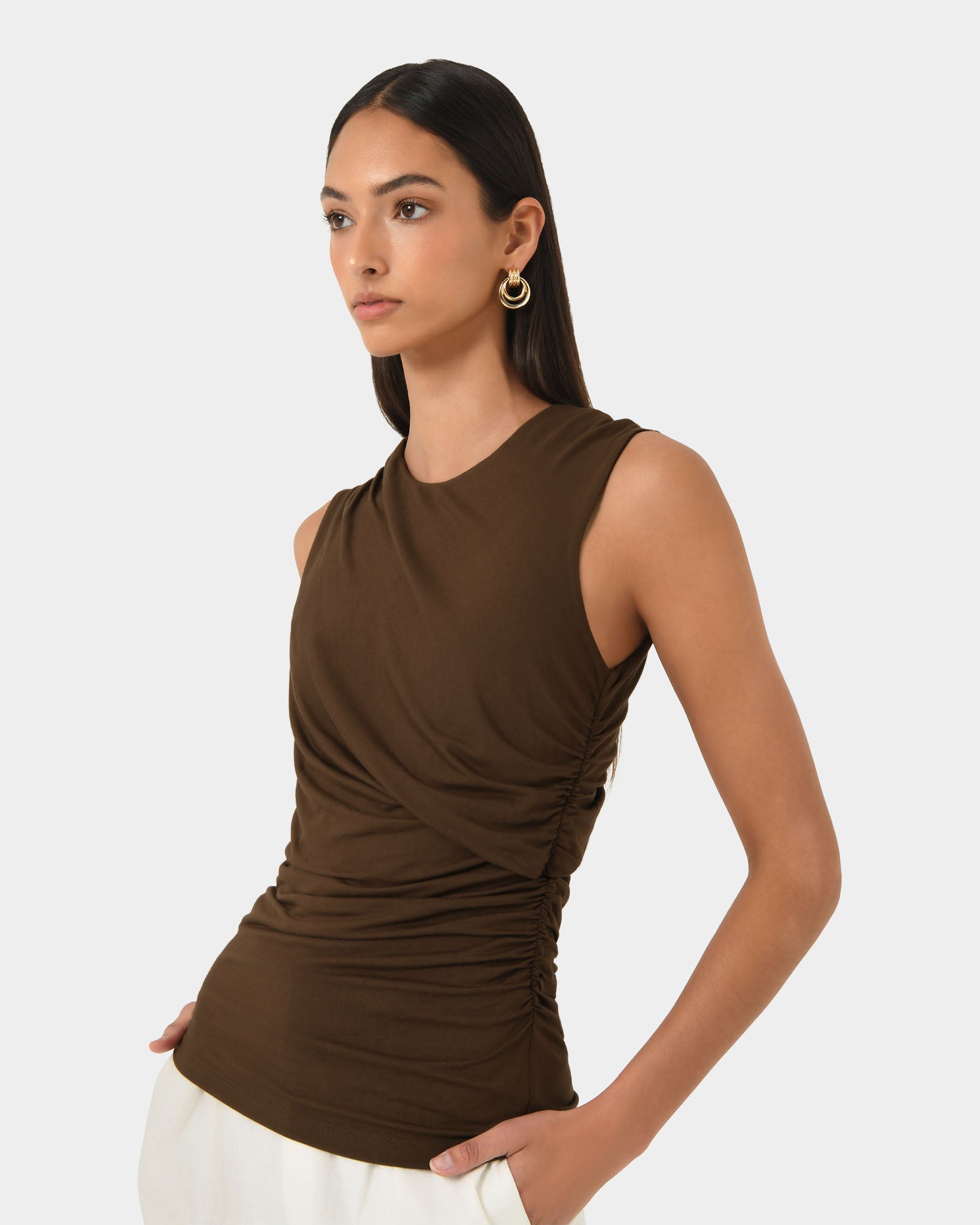 Mia Ruched Jersey Top
