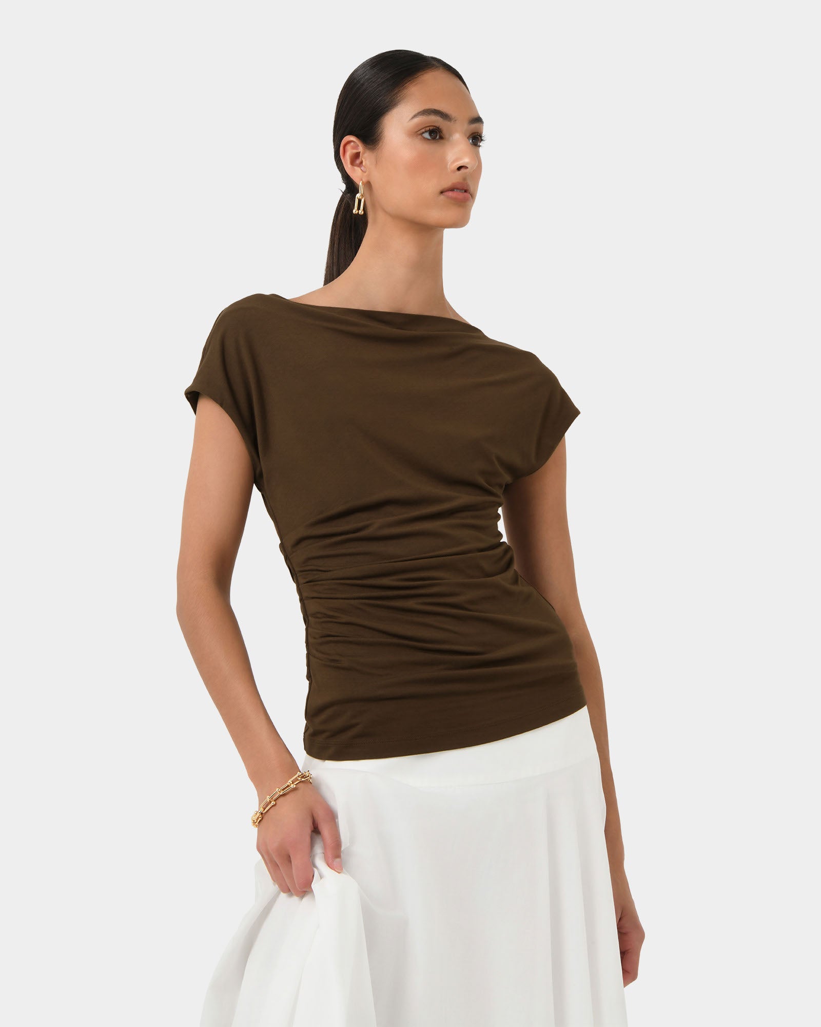 Mia Off Shoulder Jersey Top