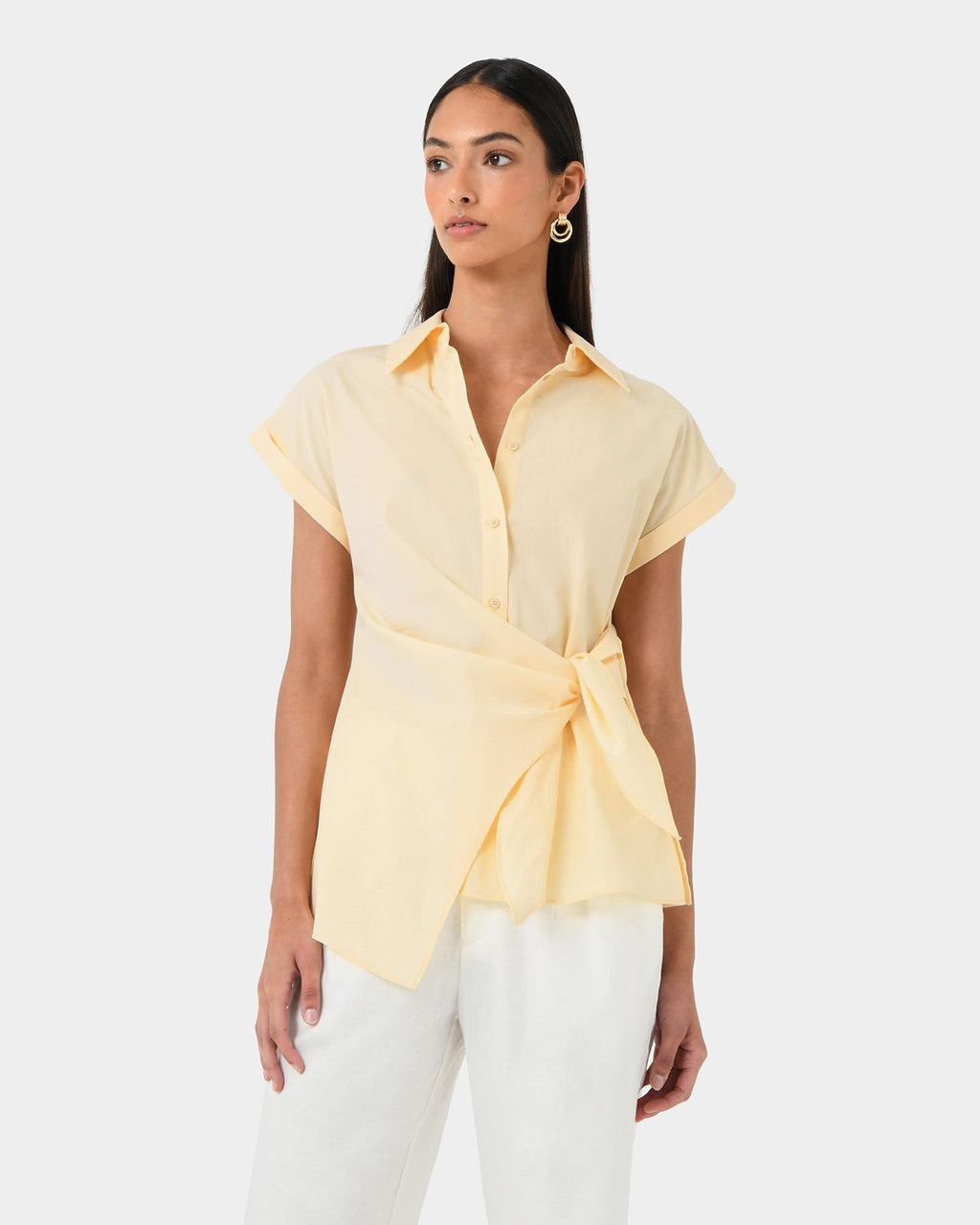 Zalia Tie Button Shirt