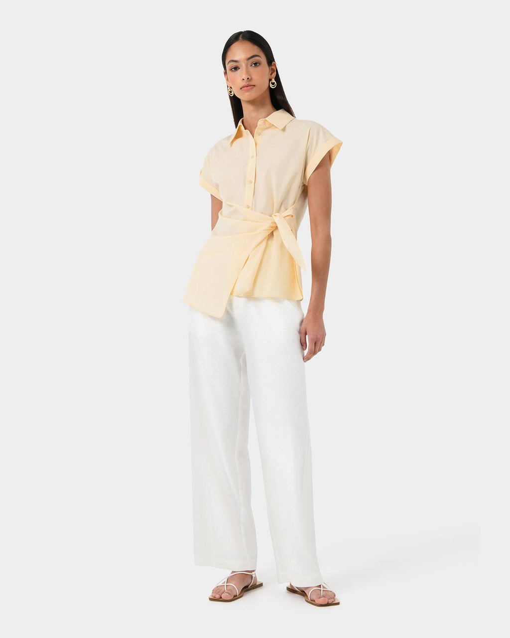 Zalia Tie Button Shirt