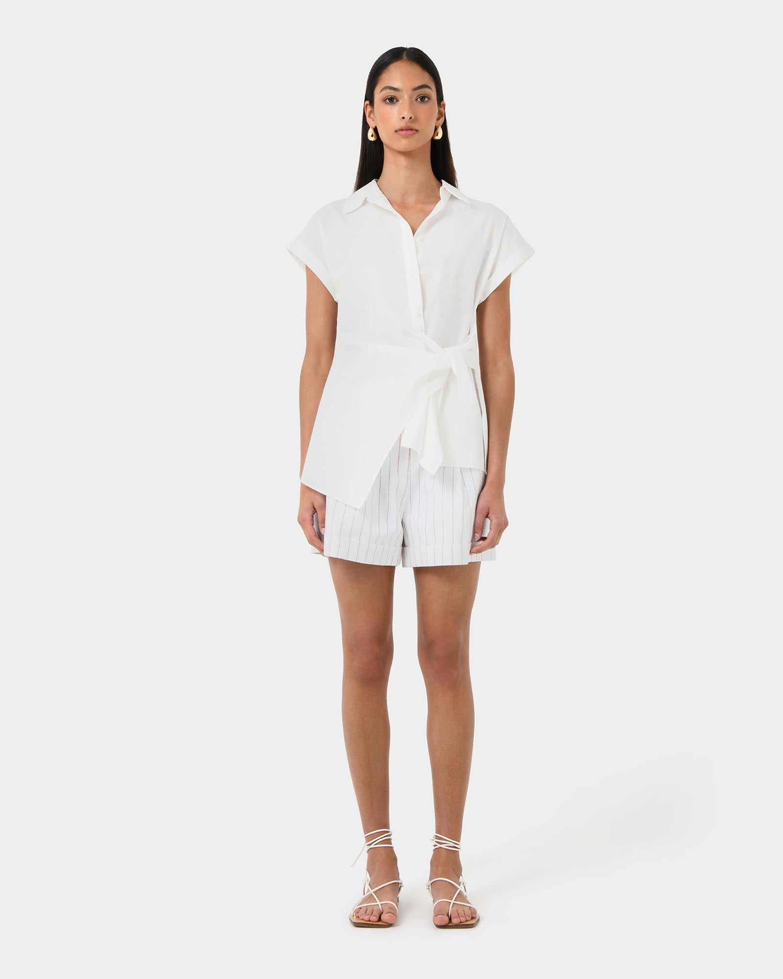 Zalia Tie Button Shirt