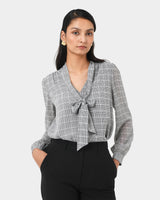 Kara V-Neck Tie Blouse