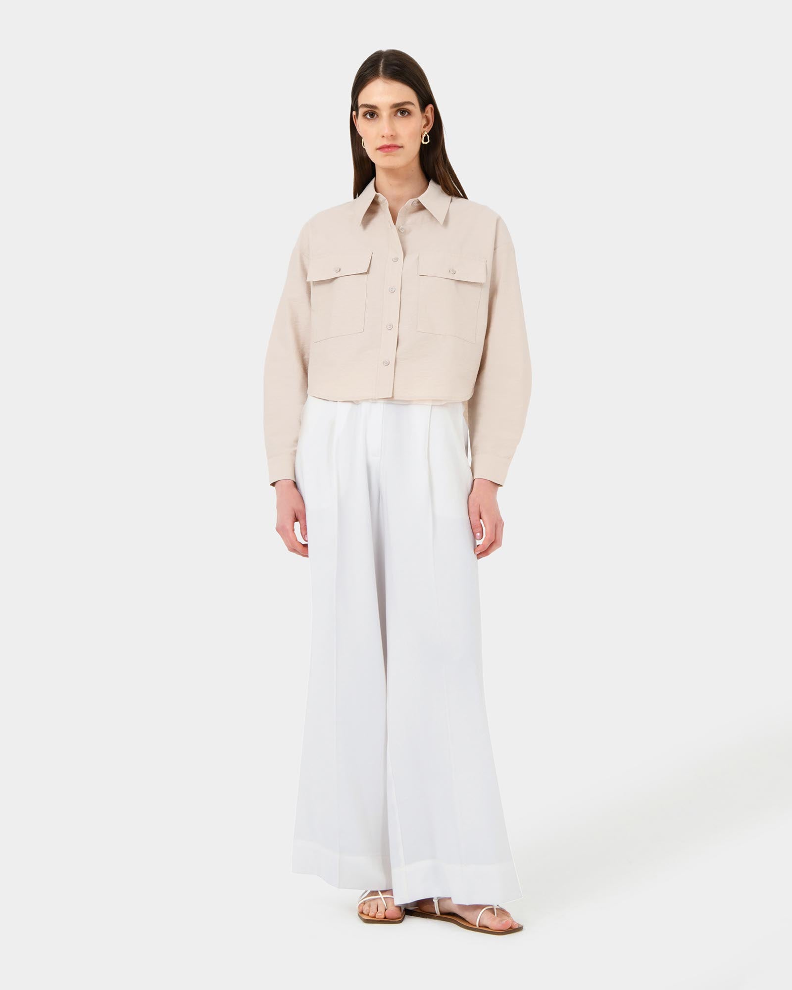 Kyla Crop Pocket Shirt