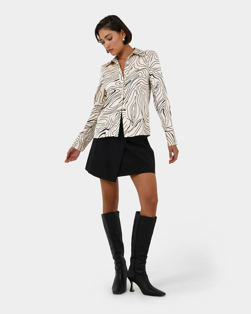 Kelly Printed Satin Shirt