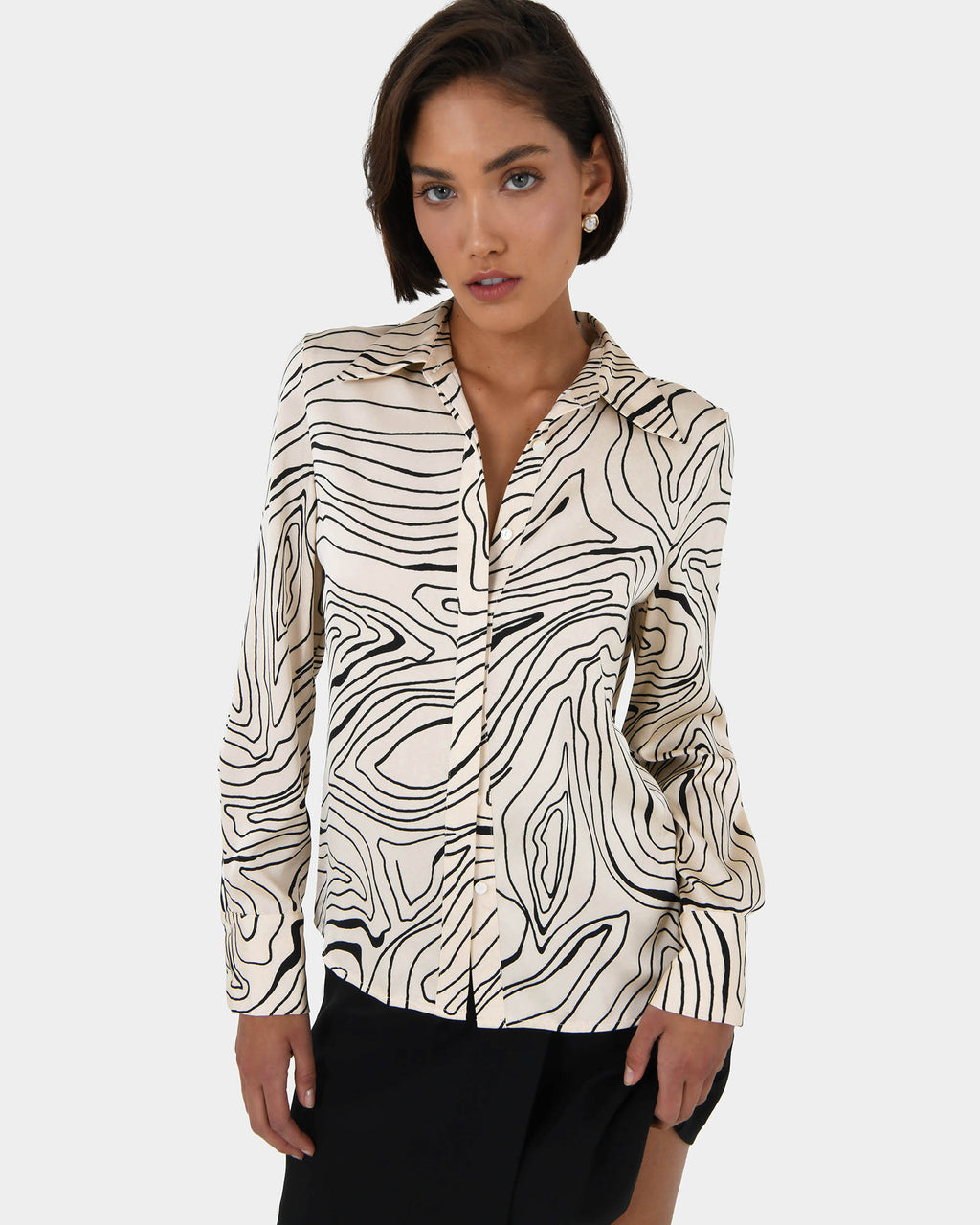 Kelly Printed Satin Shirt