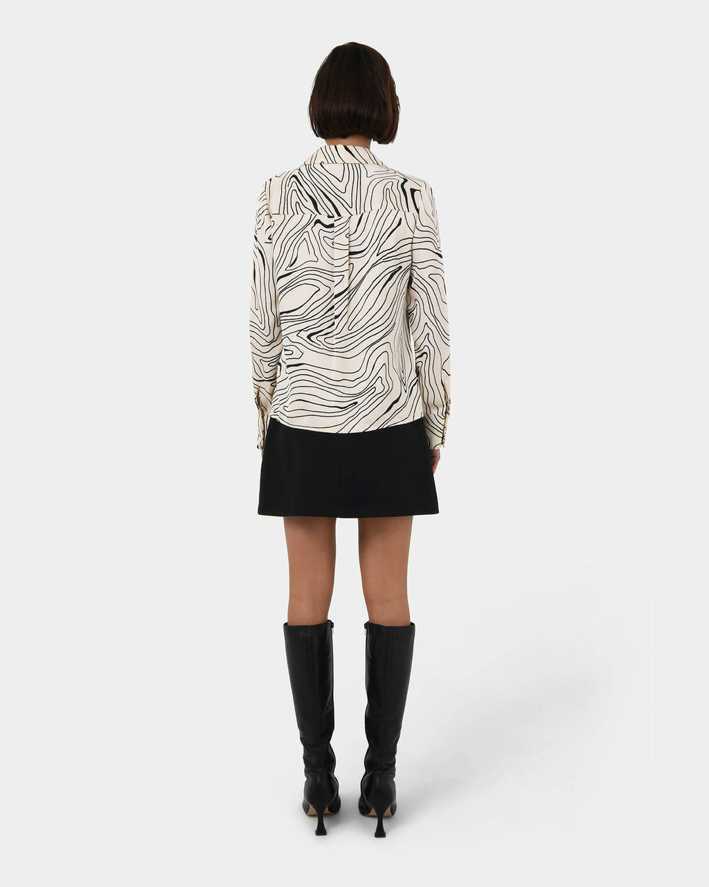 Kelly Printed Satin Shirt