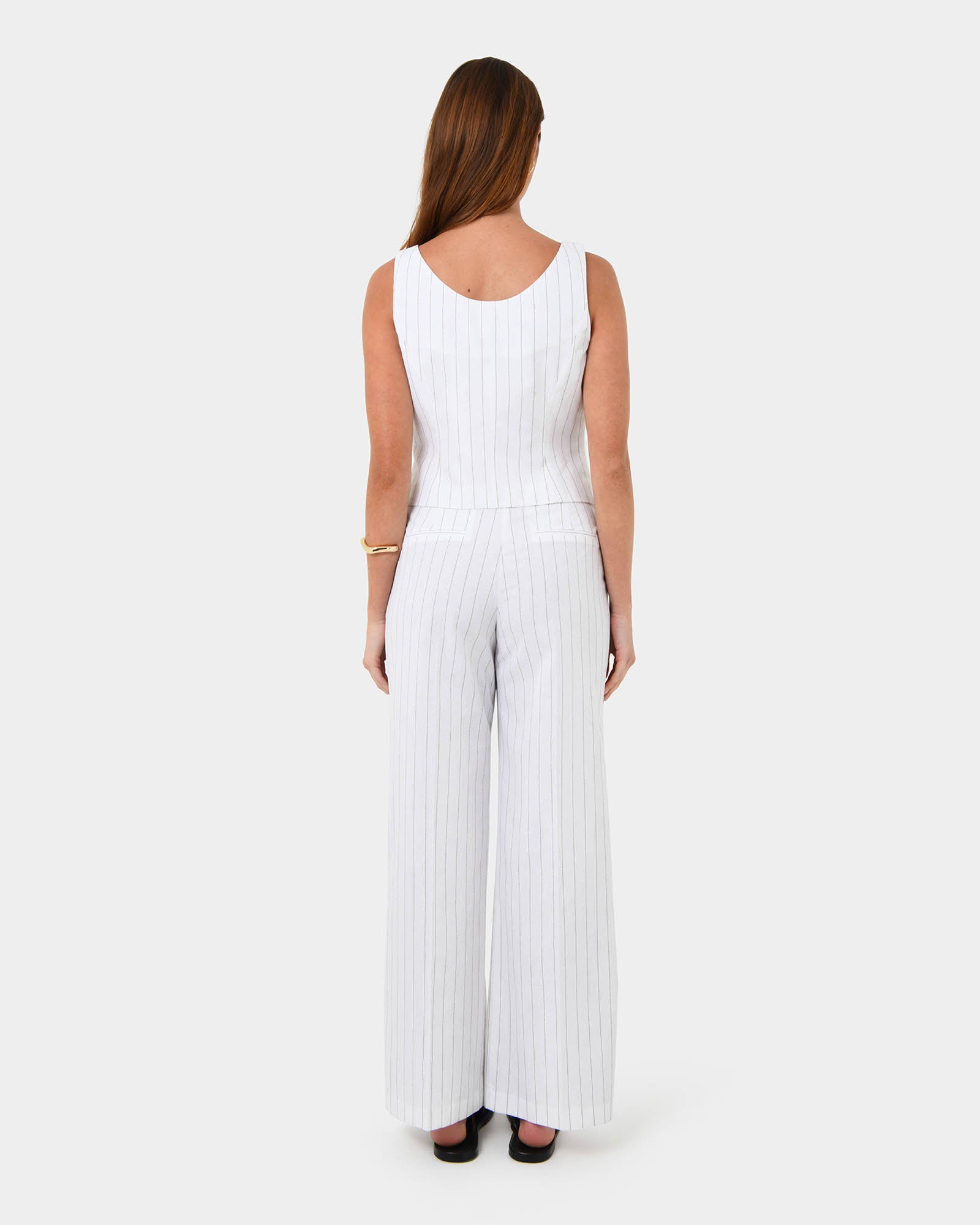 Ria Stripe Cotton Blend Vest